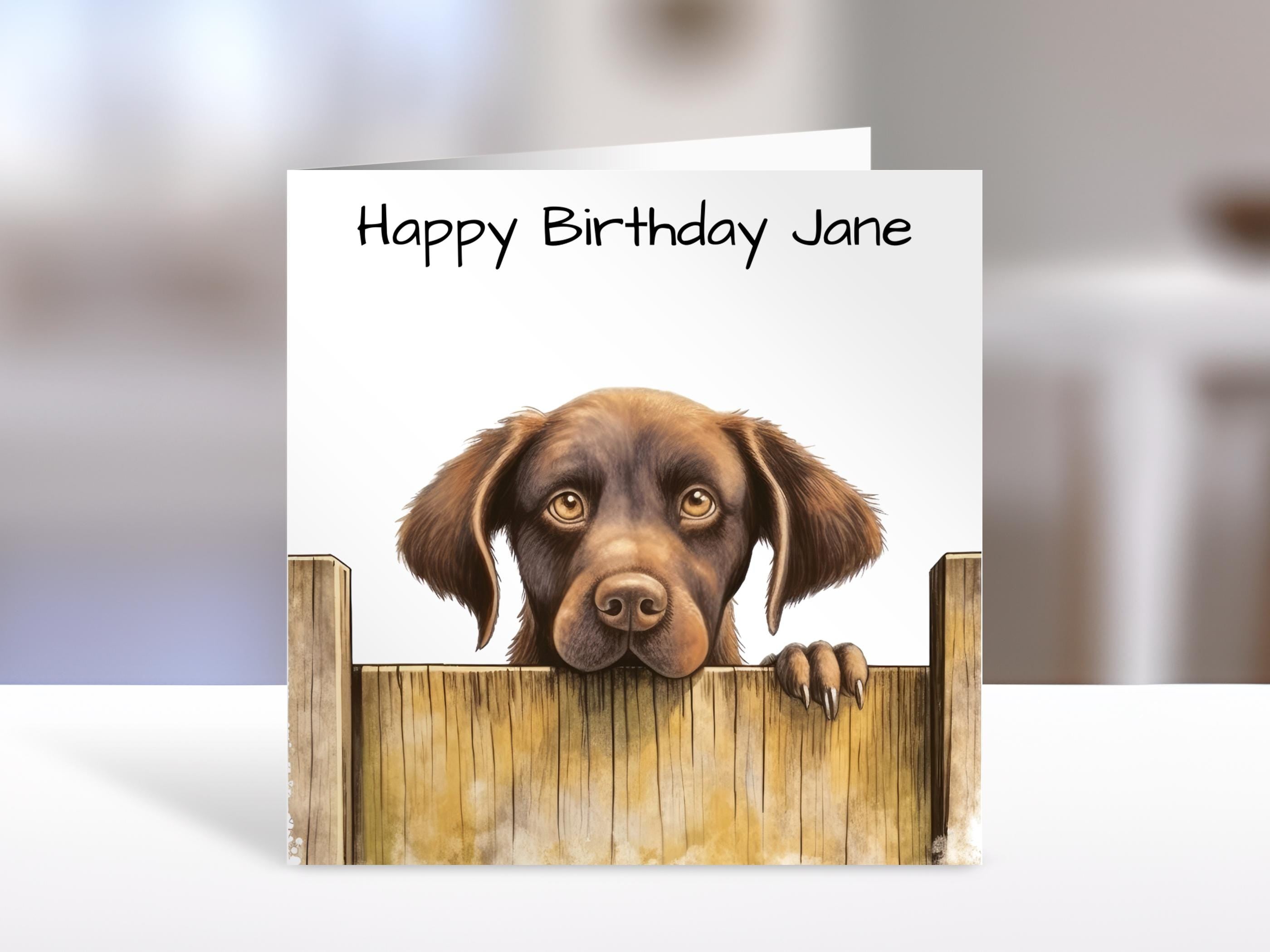 Personalised birthday card, dog watercolour | greeting Cards | birthday card for friend, sister, niece, nephew, bestie or family