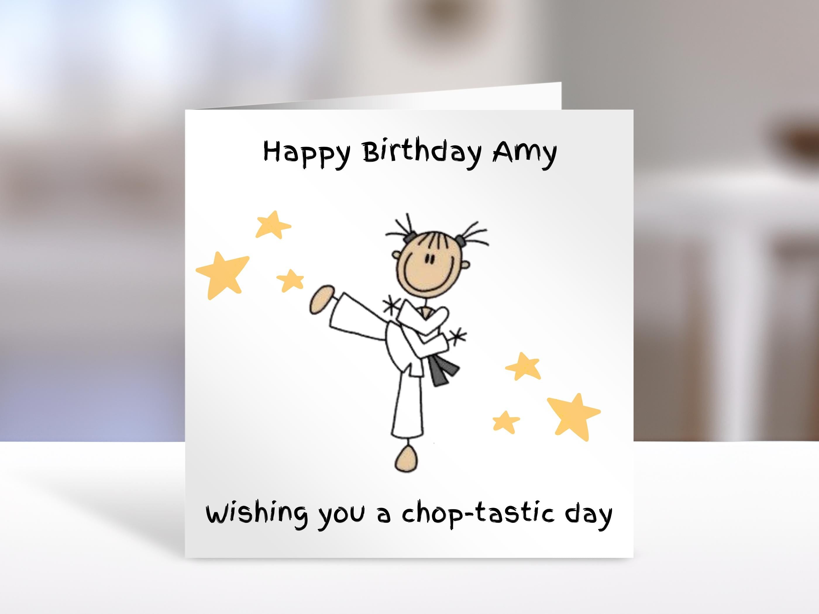 Martial arts birthday card