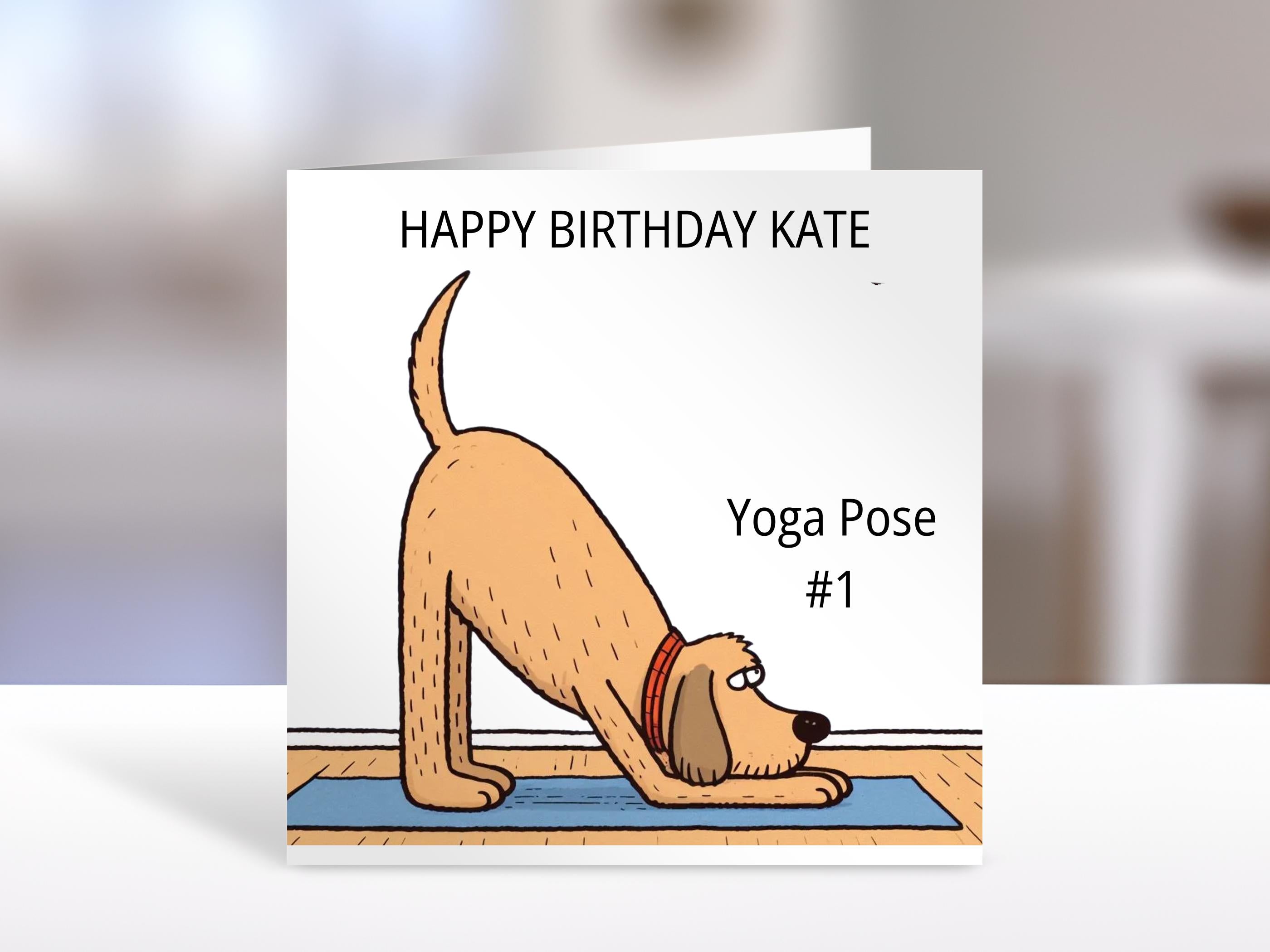 Yoga birthday card, personalised | greeting Cards | birthday card for friend, sister, niece, nephew, bestie or family