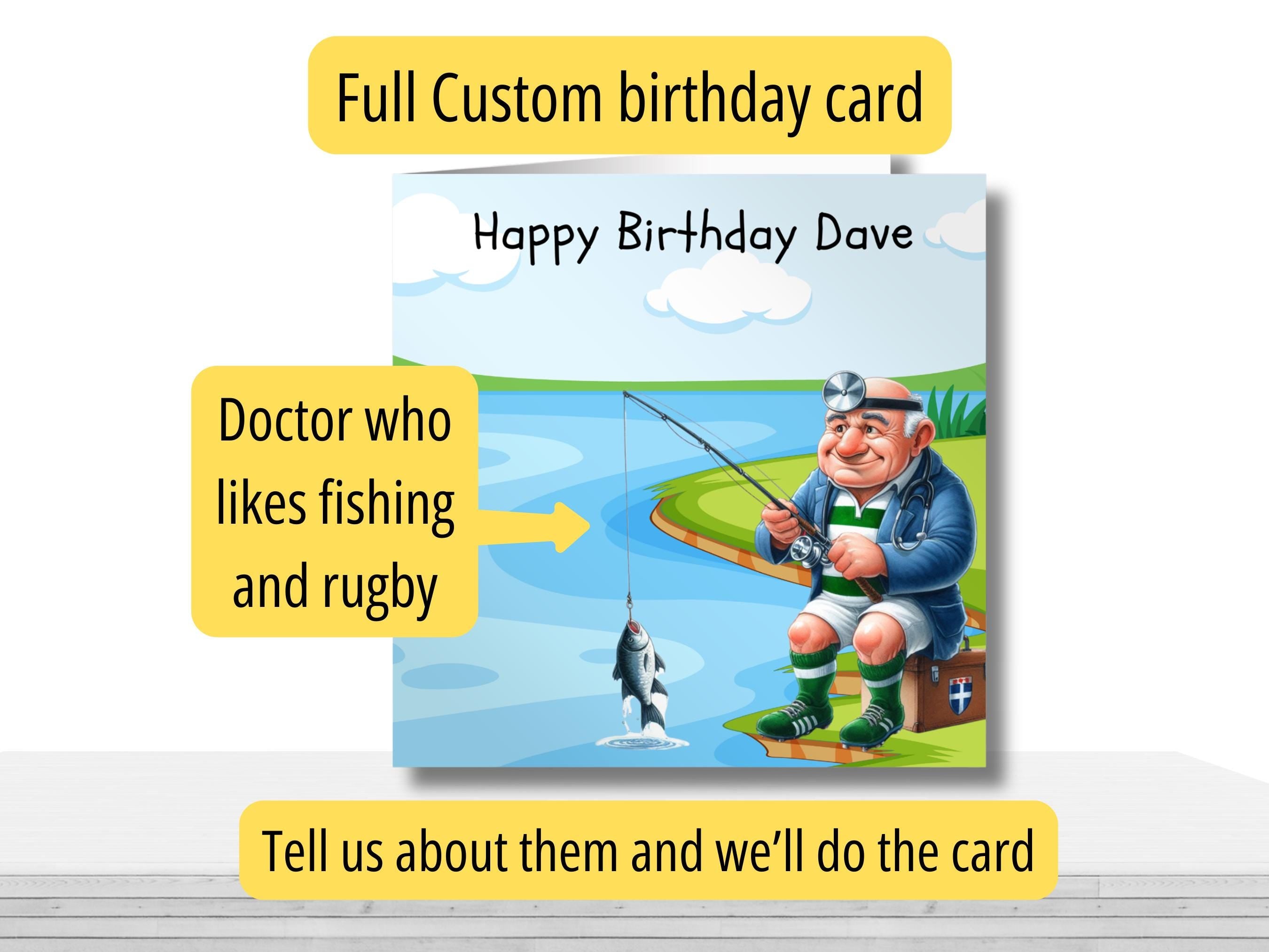 Birthday Card - fully customised for recipient | Cute Greeting Cards | Birthday Gift Idea for friends, personalised, humourous card