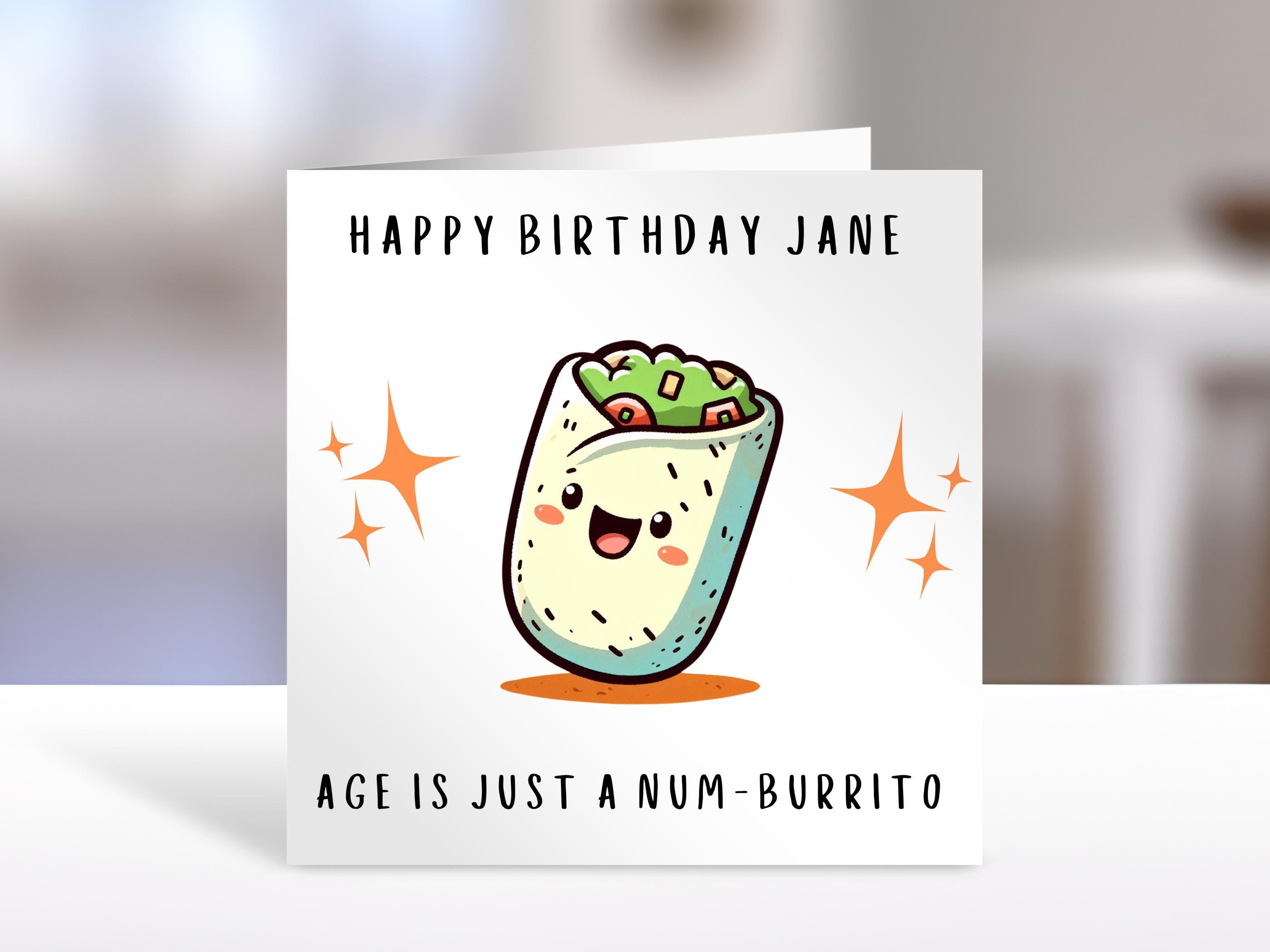 Birthday Card -burrito card