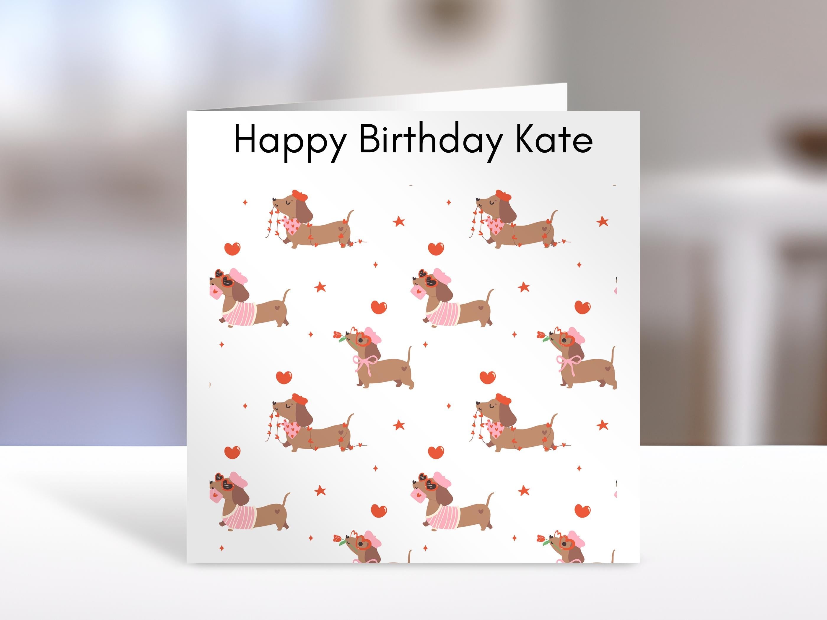 Dachshund Birthday card | humorous greeting Cards | personalised card for friends, family, dog lovers