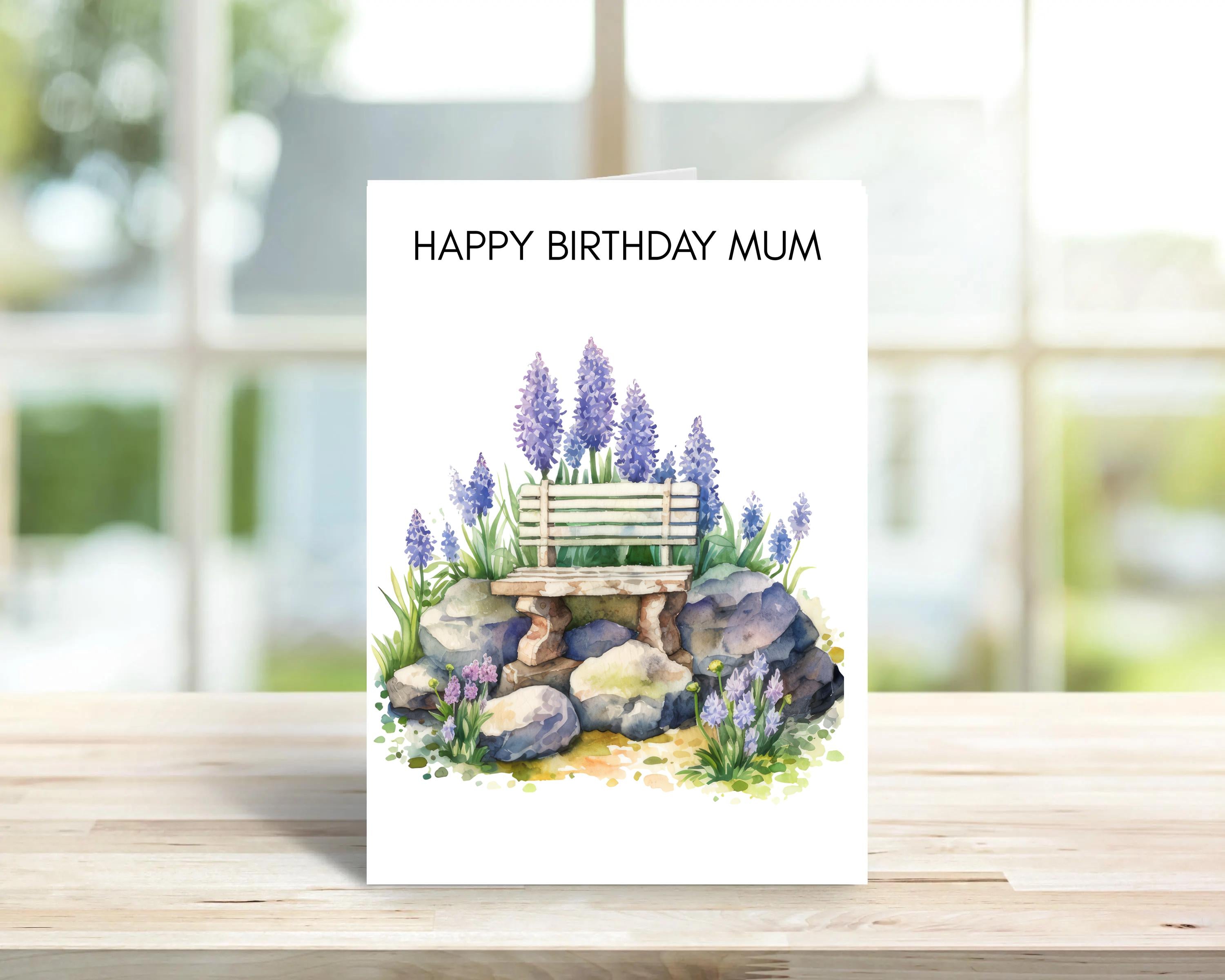 Birthday Card, friend birthday, lavender design Personalised Greeting Card