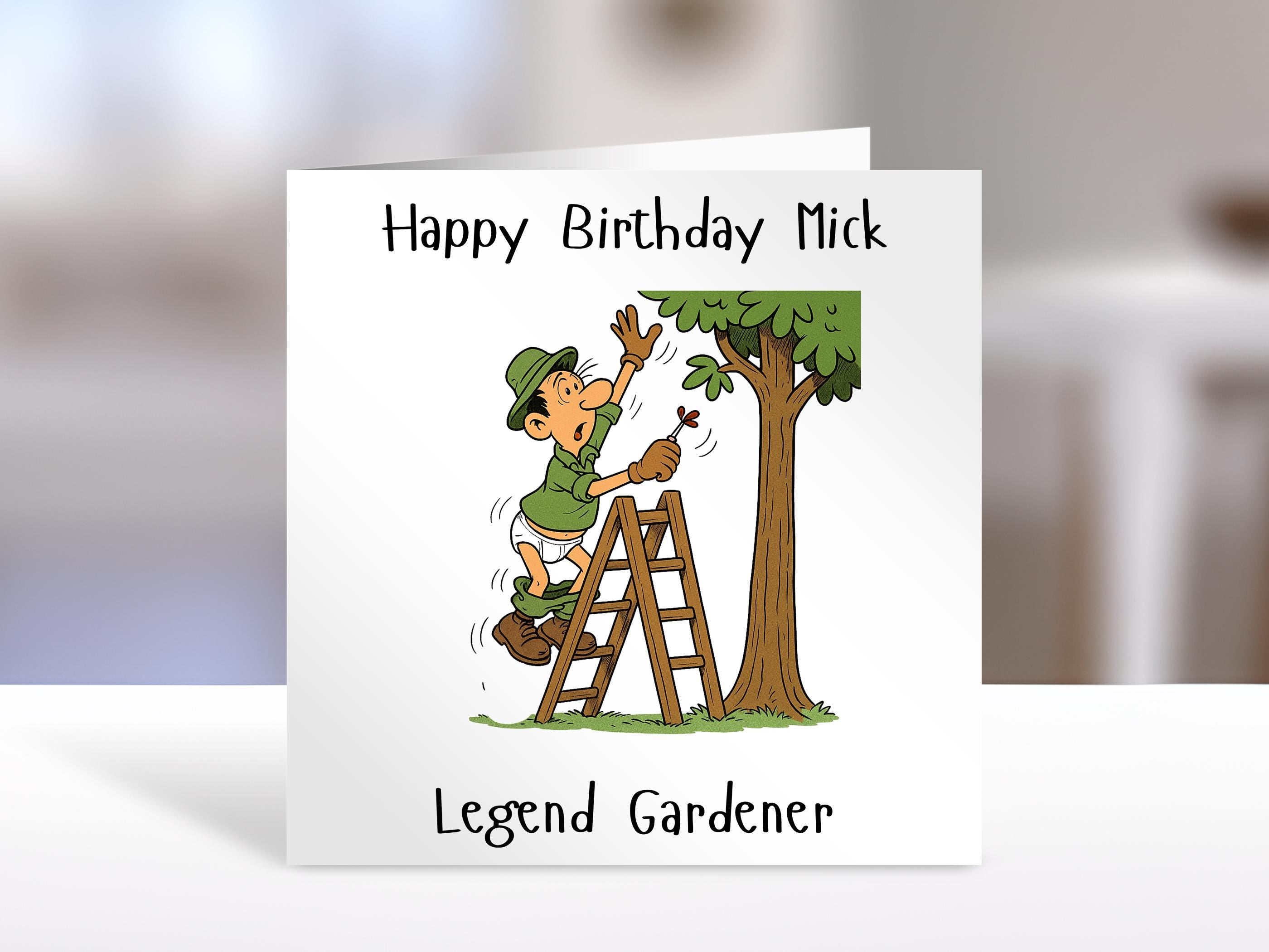 Personalised gardener birthday card, legend | Home Gift | gardening Cards | Personalised Family Gift | humorous card