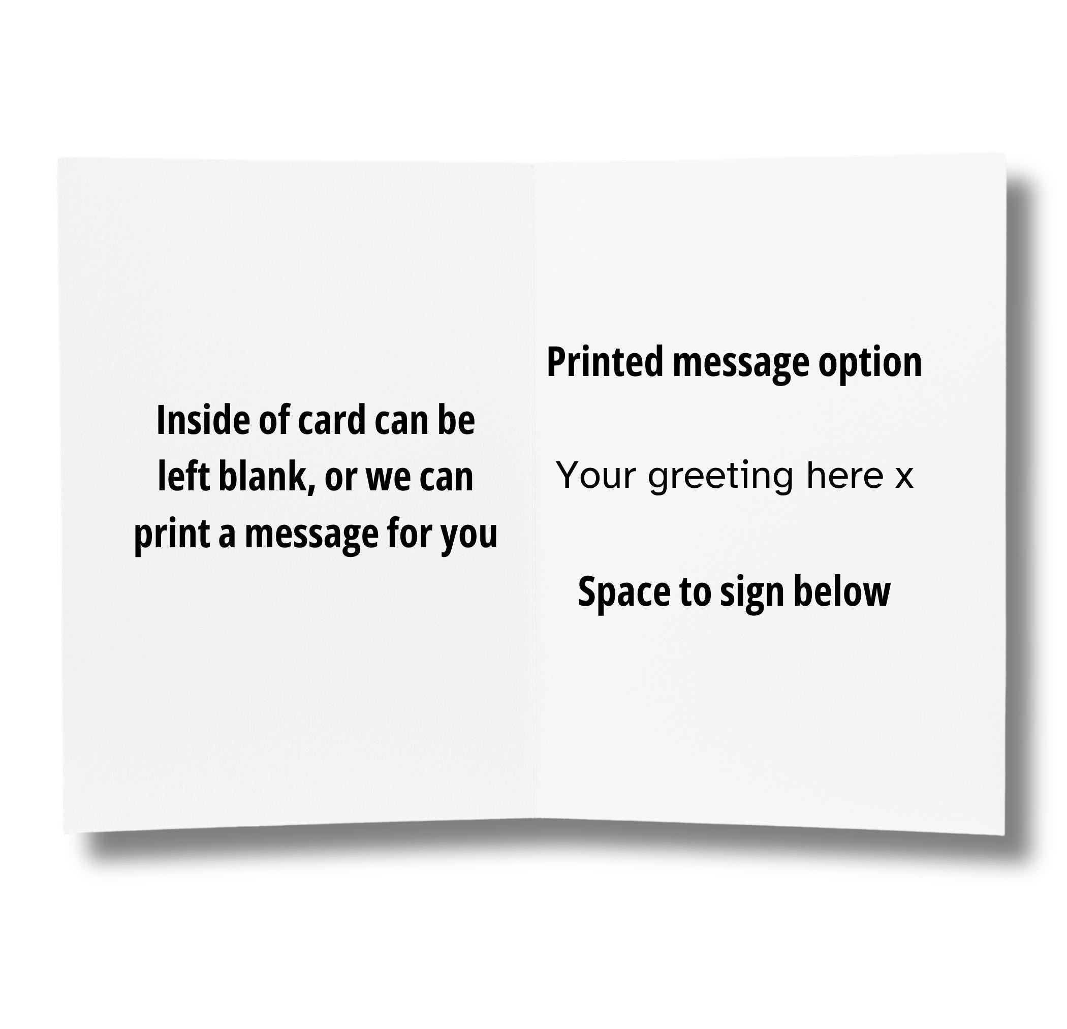Personalised Birthday card, Alan the gopher, humorous, sarcastic greeting cards for family or friends
