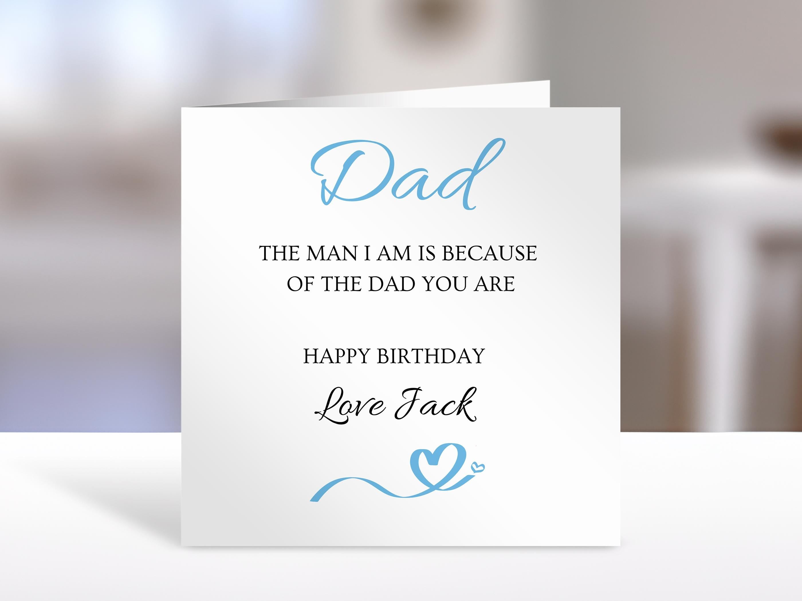 Personalised dad Birthday card, man i am | greeting Cards | card for dad from son