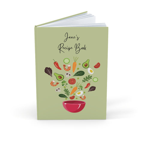 Personalised Recipe Book and Meal Planner – Hardcover with Cooking & Baking Conversion Charts, A5 sized