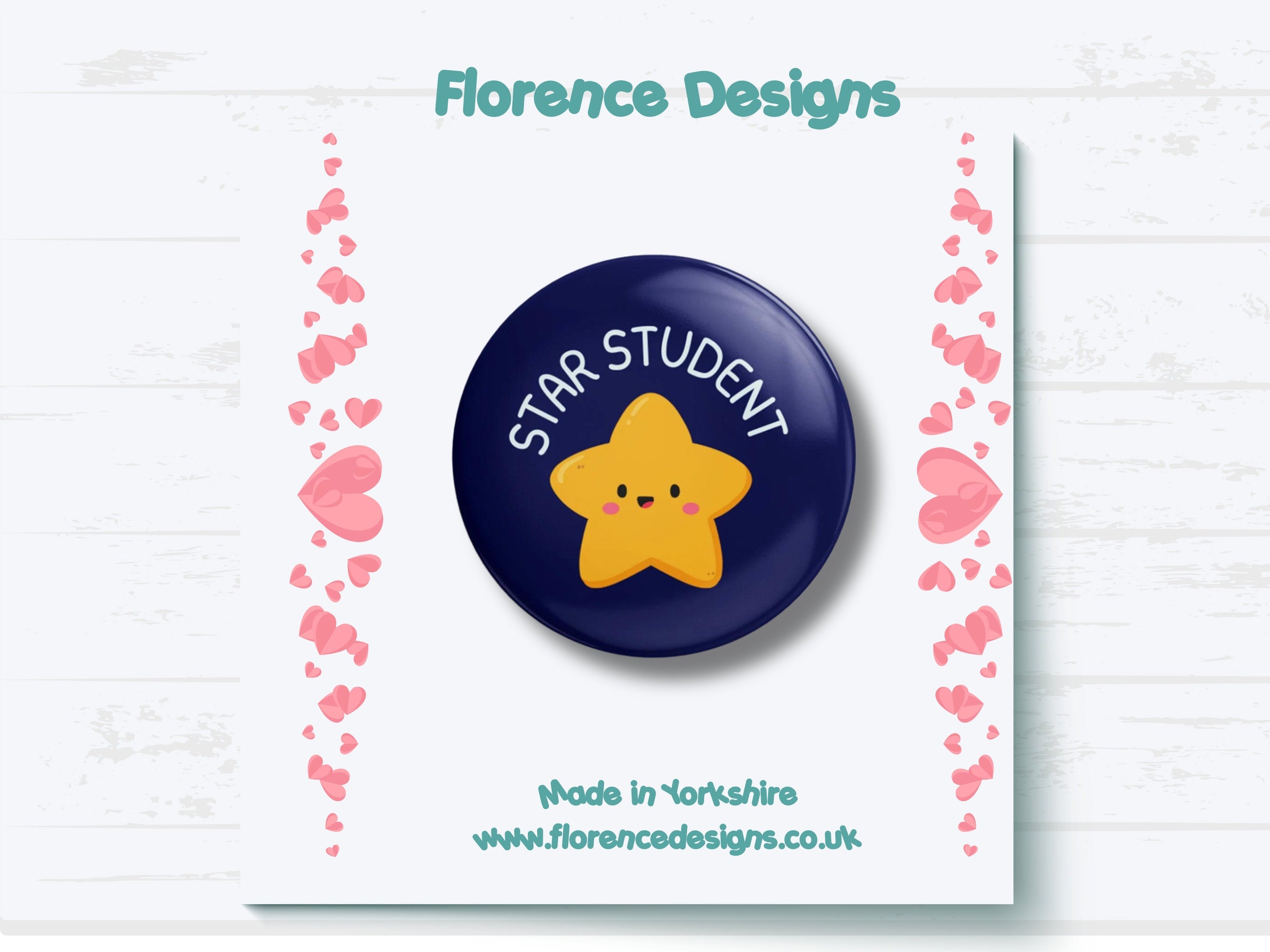 Star Student Button Badge | 38mm Metal Badge | Reward Pin | Teacher Gifts