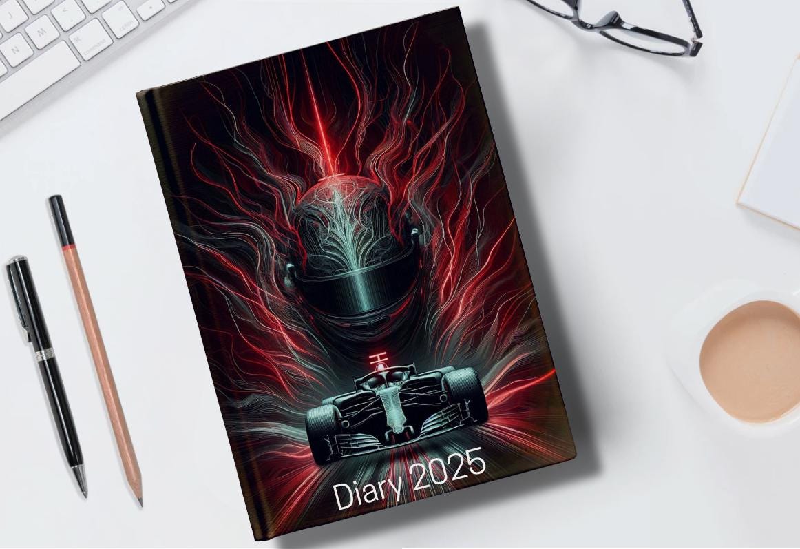 2025 Diary - week to view, Hardcover, F1 Version, A5 Thread-Sewn Journal with 100gsm Paper