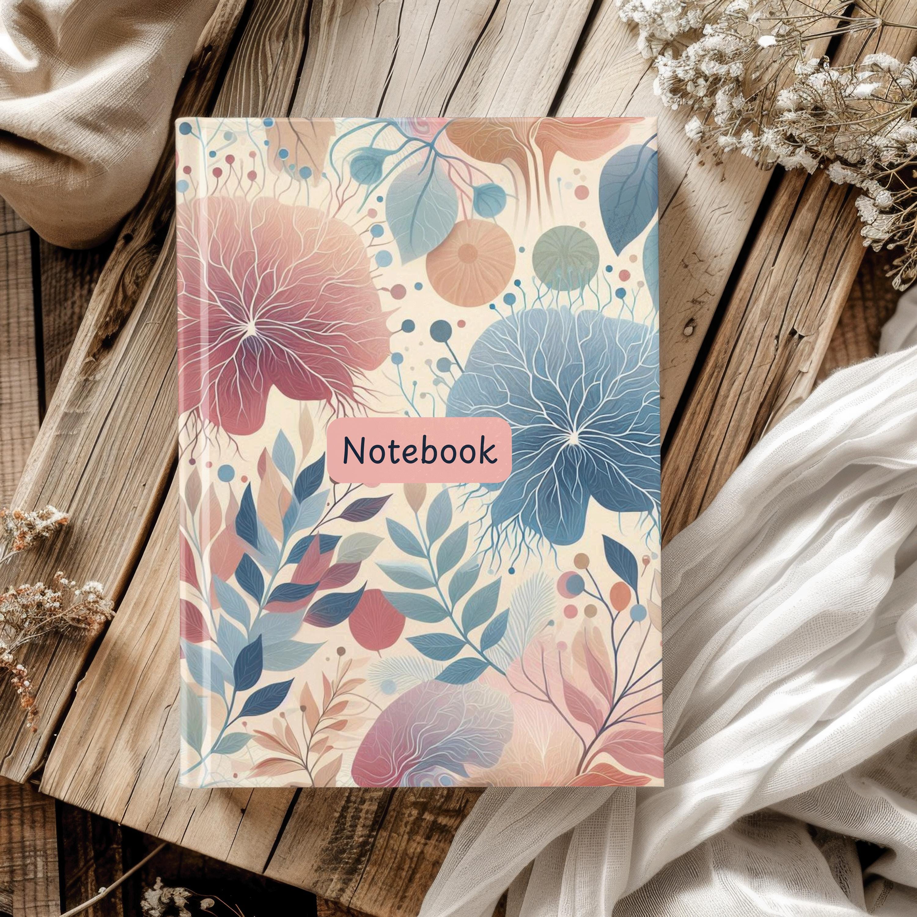 Notebook, 192 pages, Foliage version, Dot grid, lined or plain, Hardcover, A5 Thread-Sewn Journal with 100gsm Paper