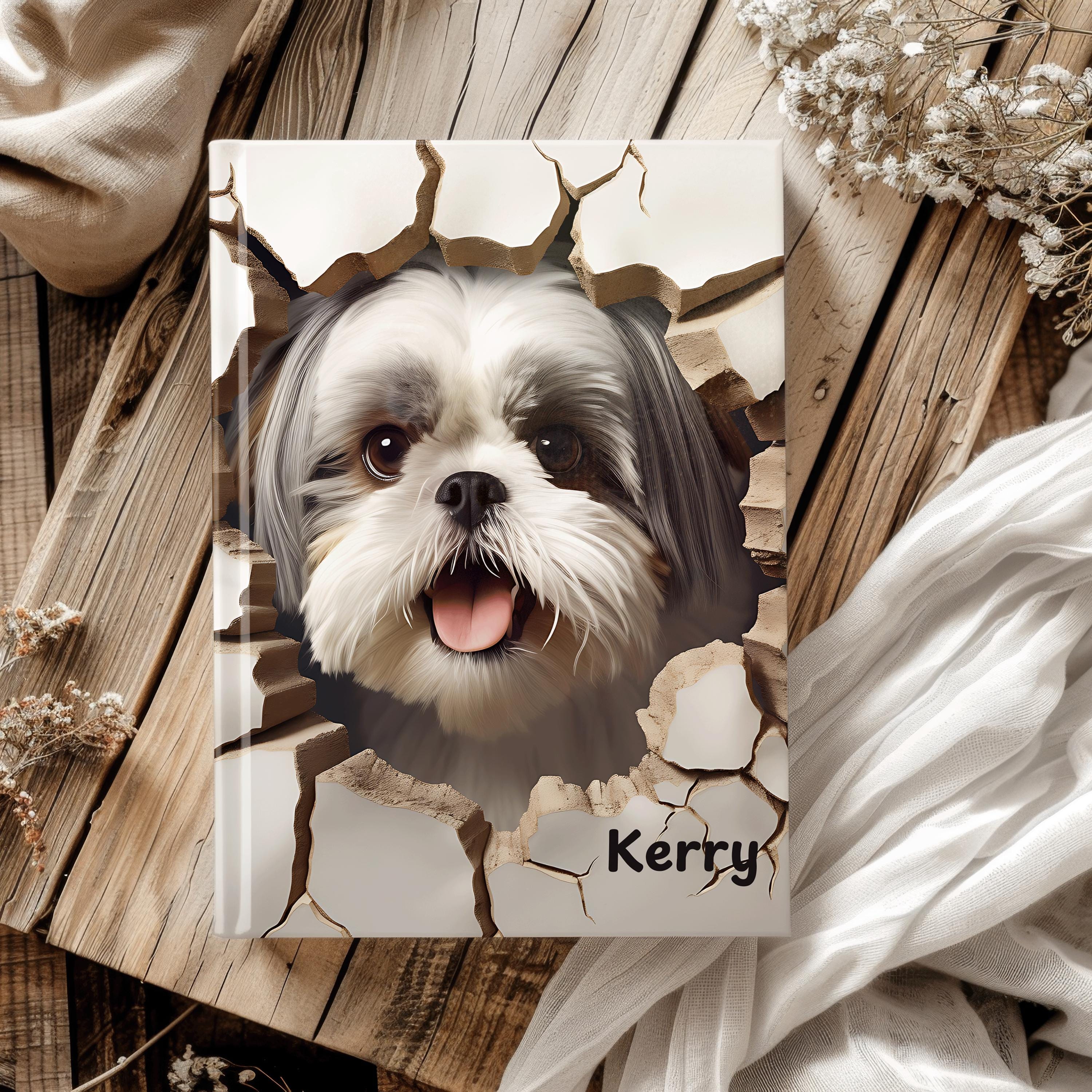 Shih Tzu Personalised 2025 Diary - books version, week to view, Hardcover, A5 Thread-Sewn Journal with 100gsm Paper