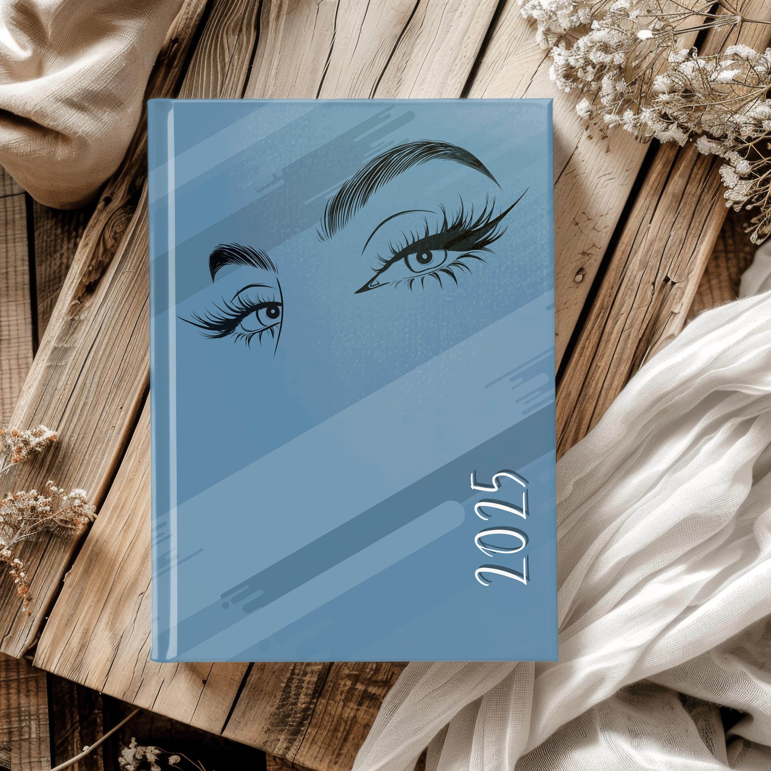 Personalised 2025 Diary - week to view, Hardcover, Attitude version, 4 colour choices, A5 Thread-Sewn Journal with 100gsm Paper