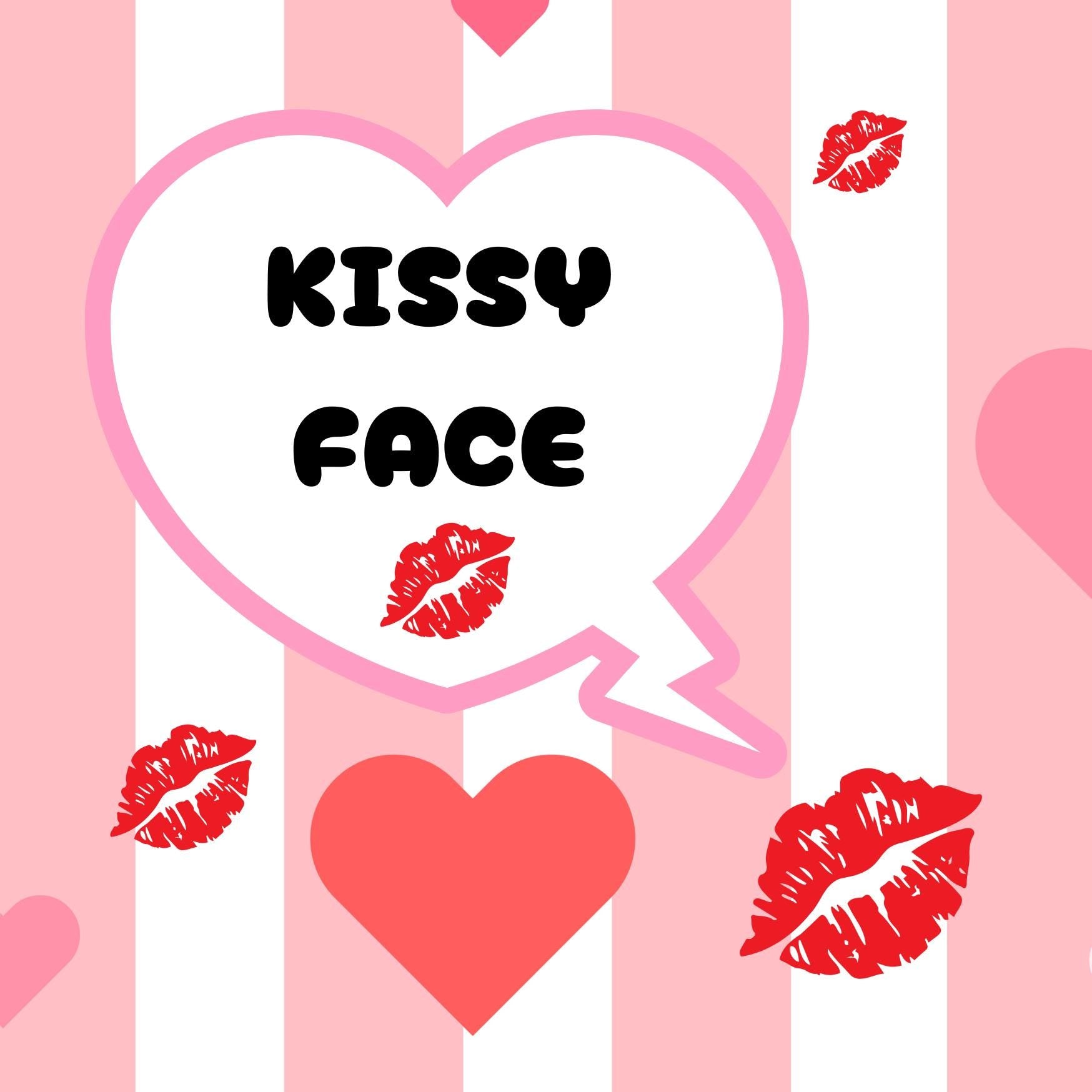 Birthday or Valentine's Day Card - Kissy face version, Eco Friendly , 100% Recyclable - FSC-Certified Gloss Finish