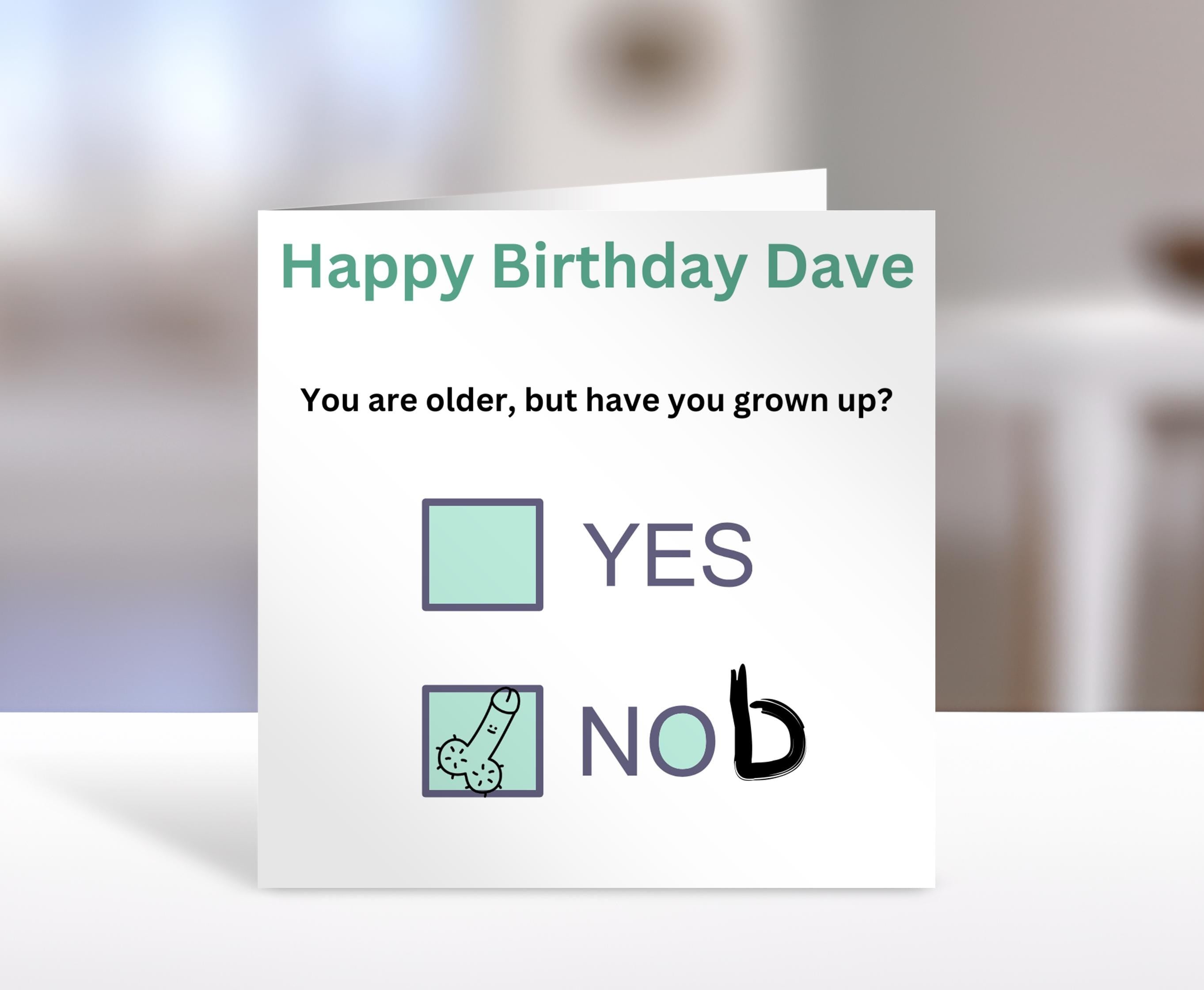 Personalised Birthday card , grown up? humorous greeting cards