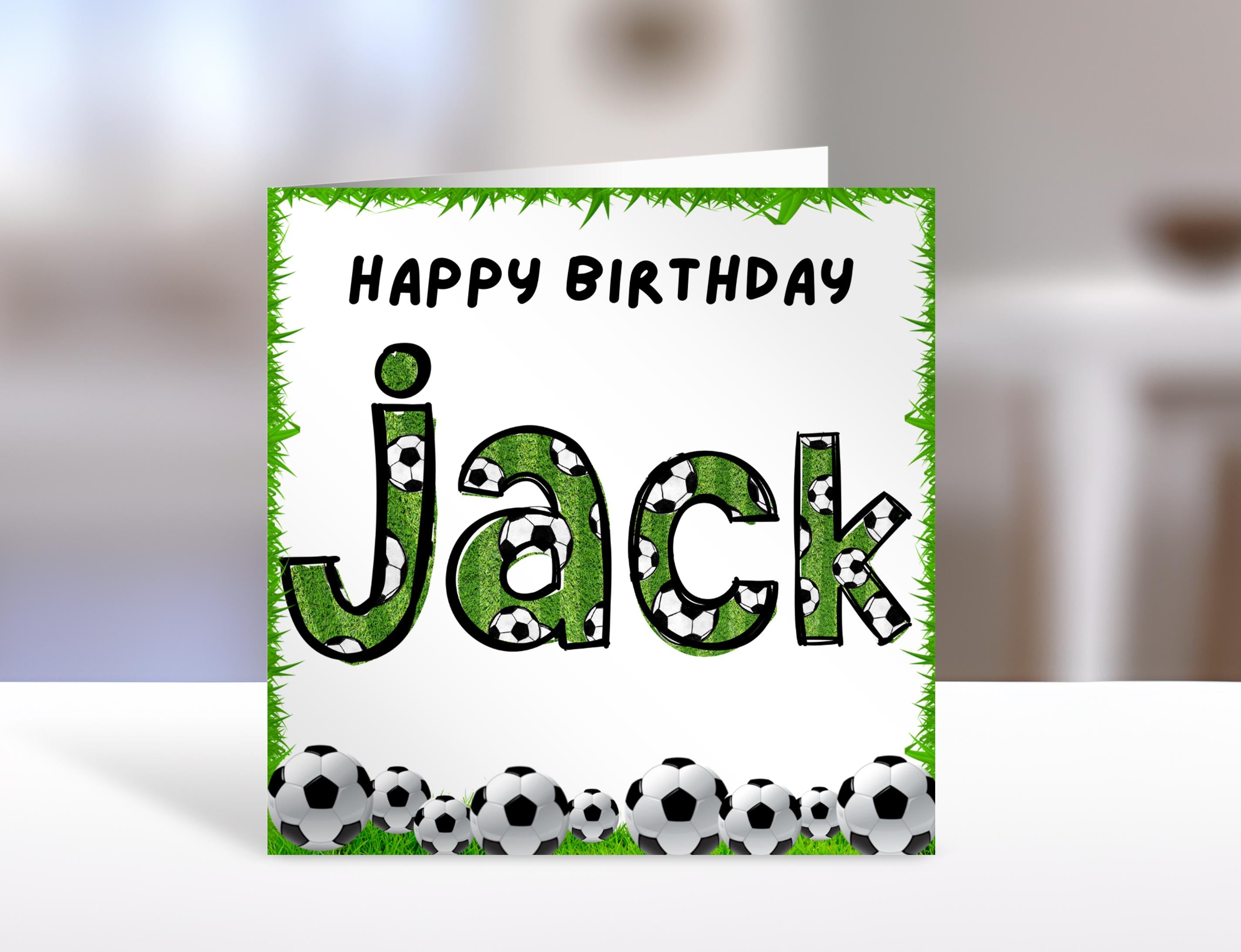 Soccer Birthday Card | Personalized Family Gift | Unique Soccer Cards | Home Gift for Fans