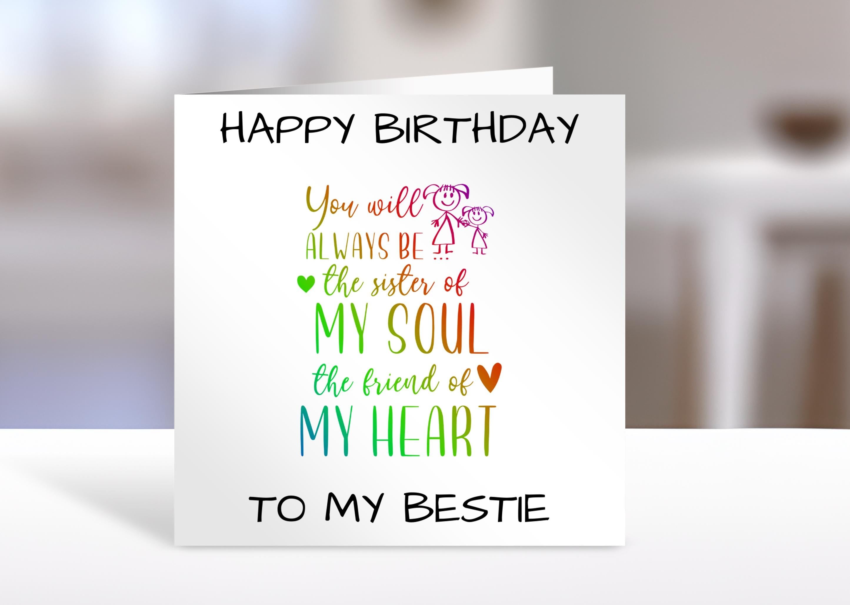 Birthday Card for Besties | Personalised Greeting Card | Unique Birthday Gift for Best Friends & Mates