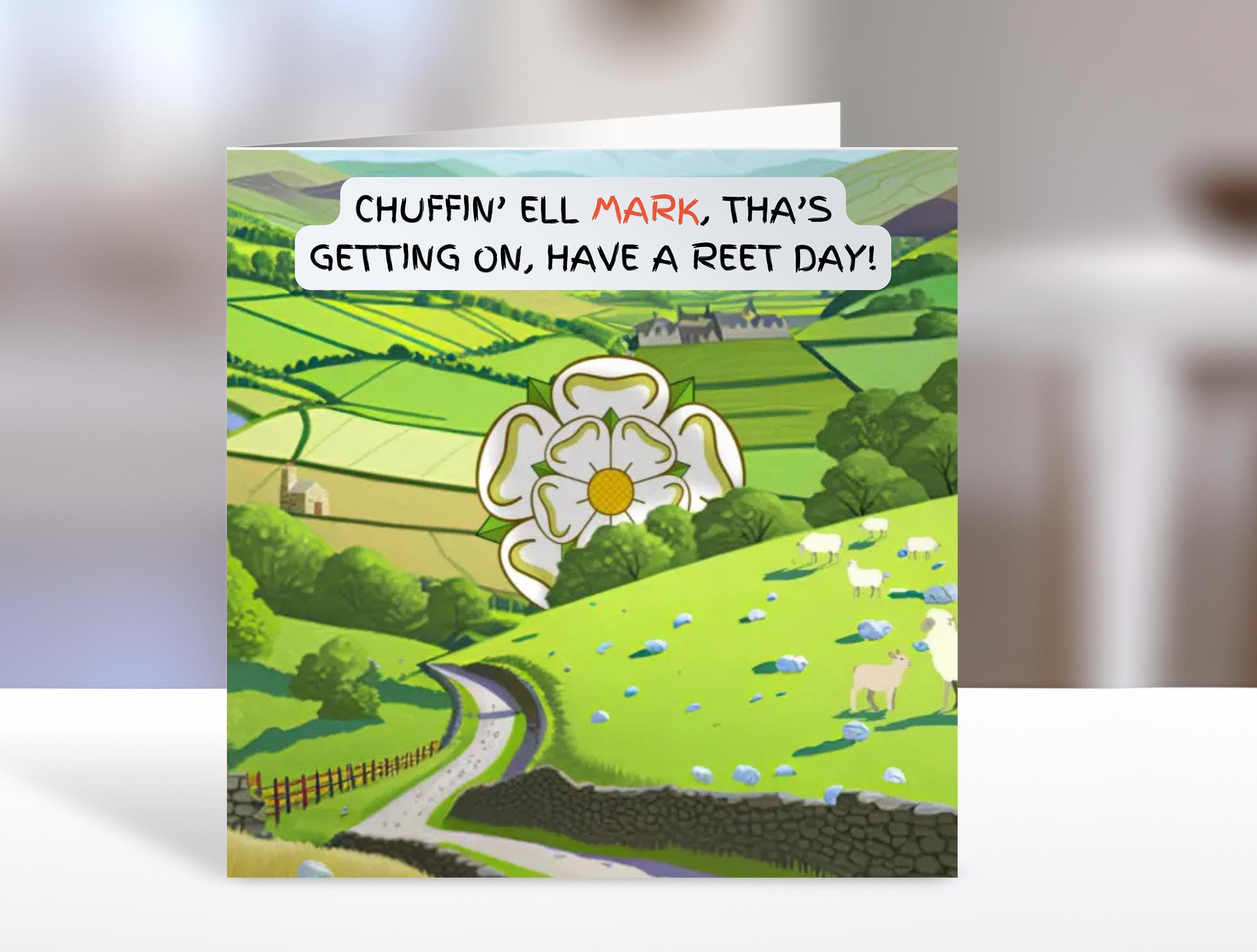 Birthday Card - Yorkshire lingo design, Cute Greeting Cards | Birthday Gift Idea for brother, friend, dad