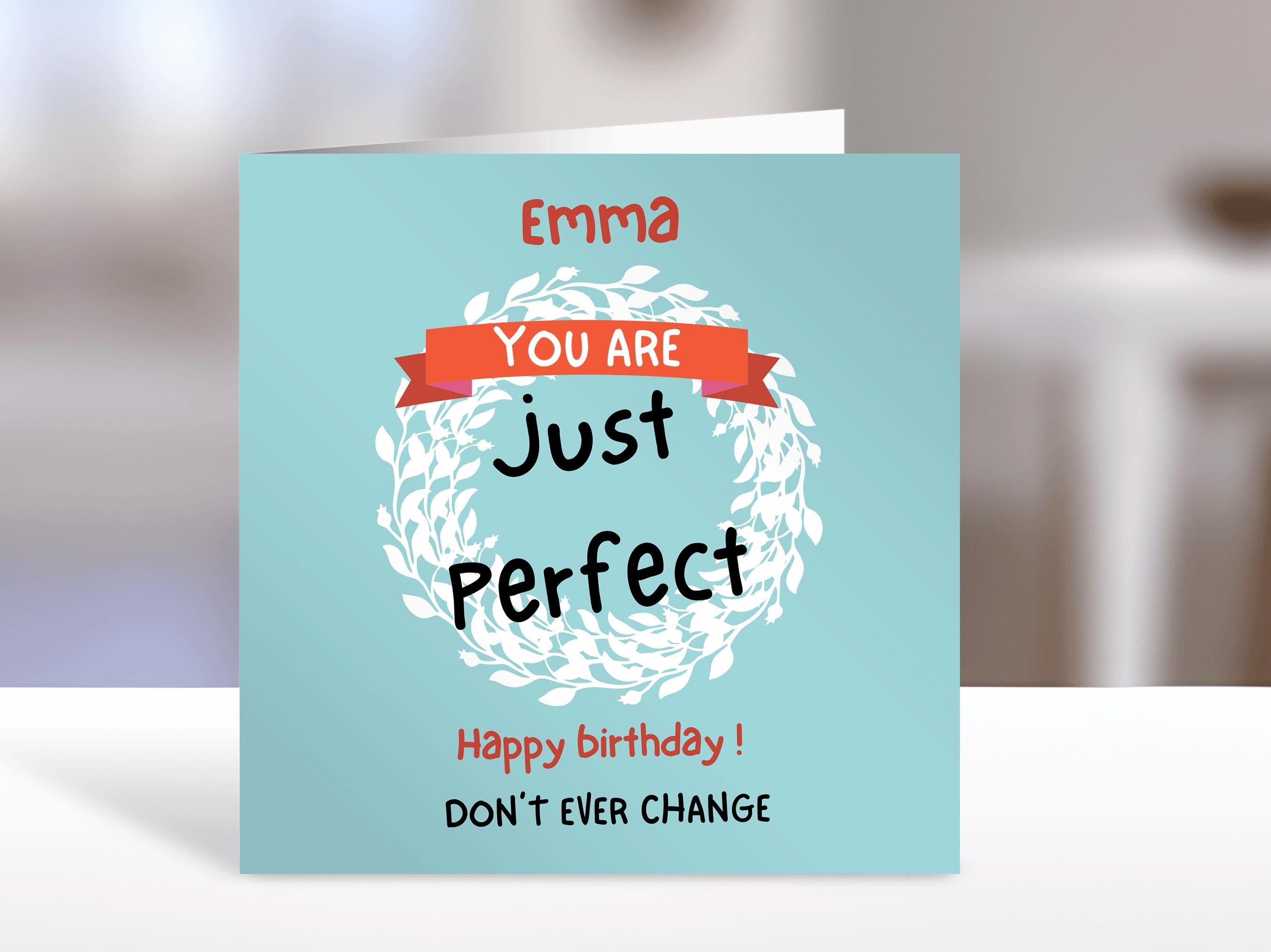 Birthday Card -just perfect Design | Cute Greeting Cards | Birthday Gift Idea for friends, personalised