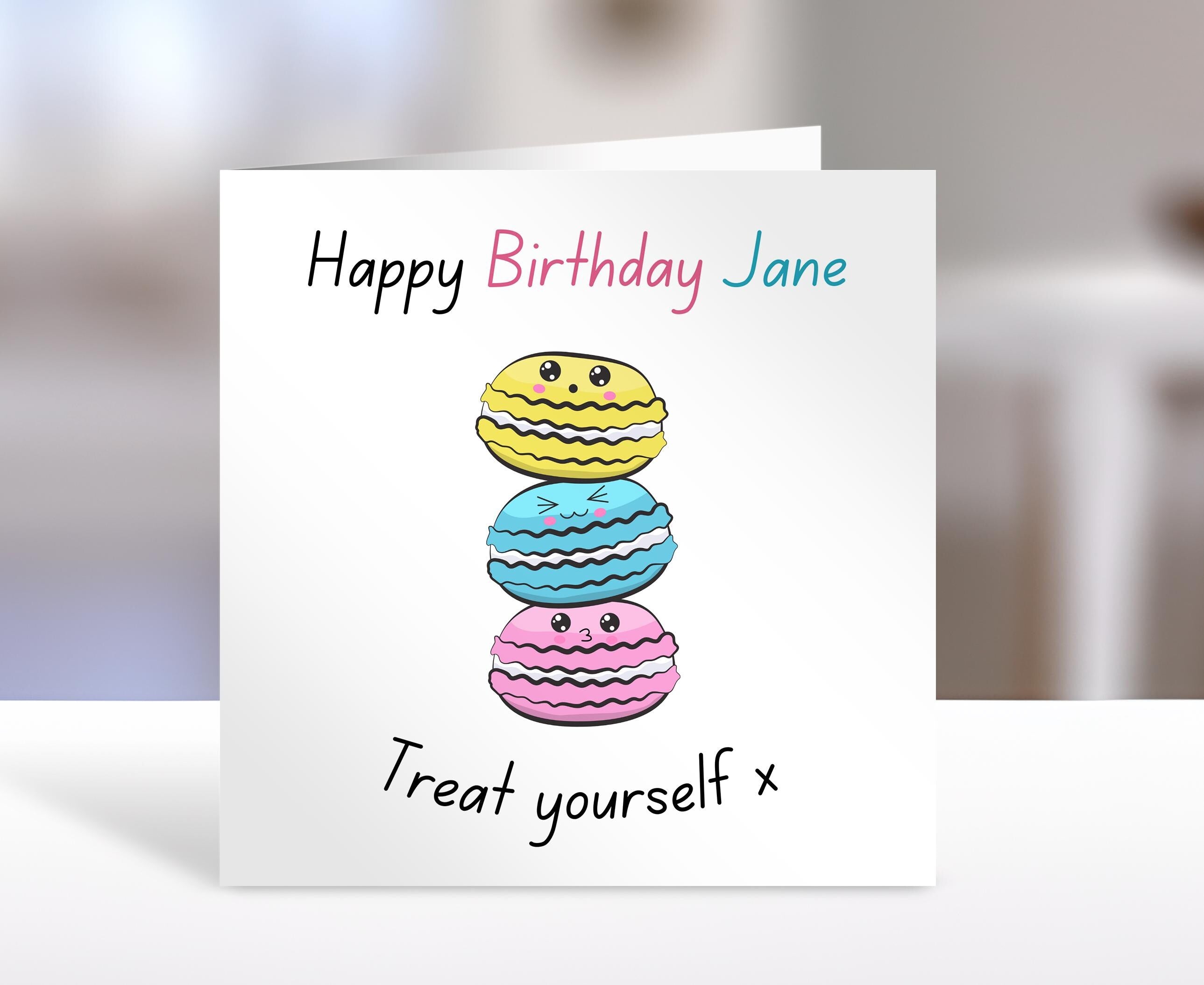 Birthday Card -treat yourself Design | Cute Greeting Cards | Birthday Gift Idea for friends, personalised