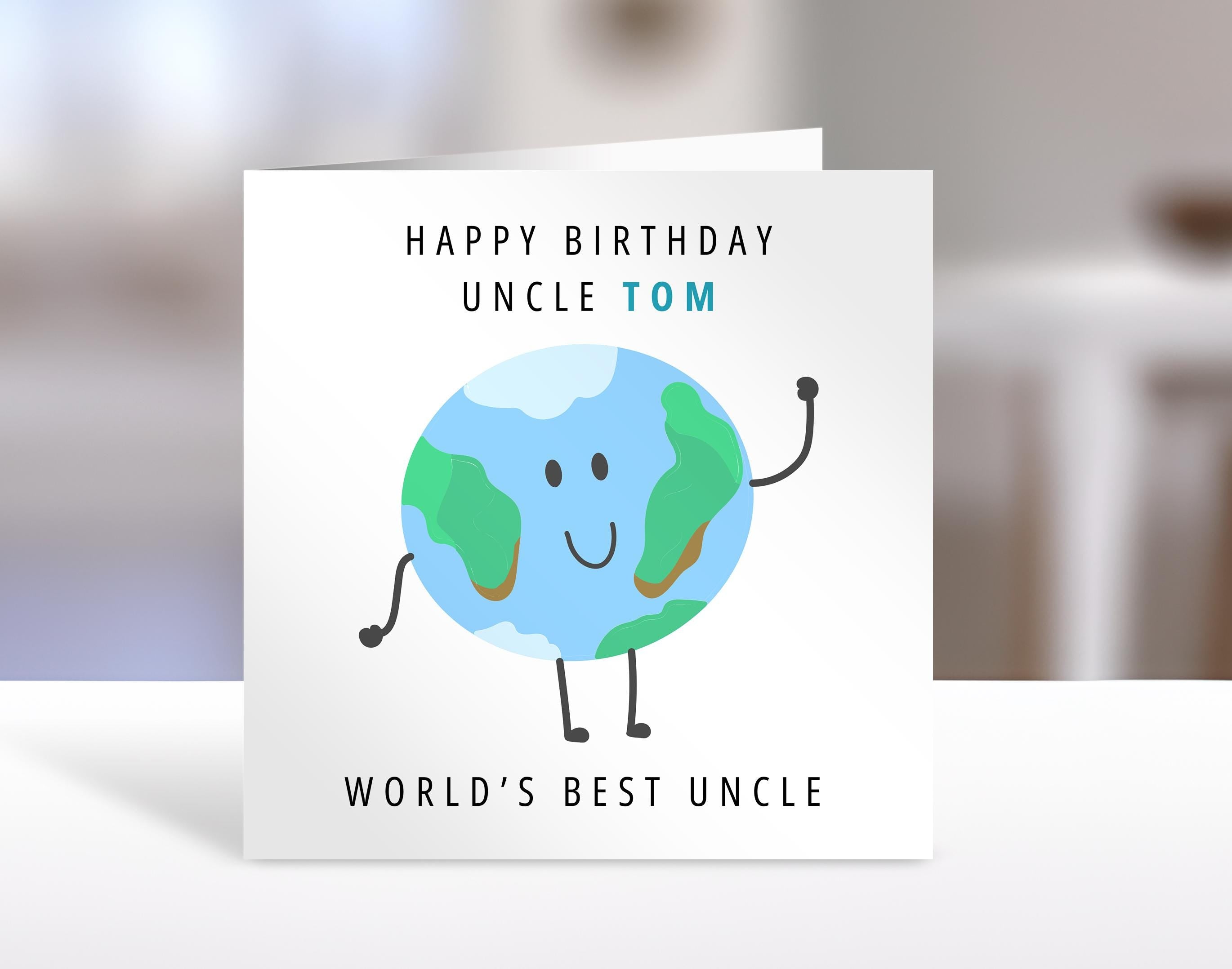 Personalised Uncle birthday card, World's best | Uncle Gift | greeting Cards | birthday card for Uncle