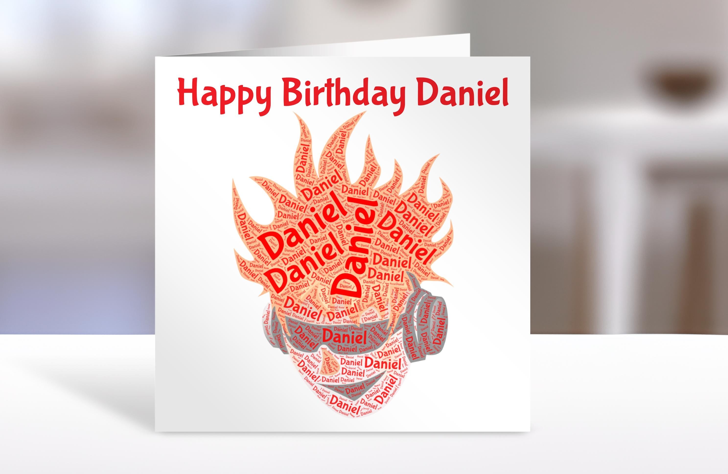 Personalised Birthday card , headphones word art, humorous greeting cards