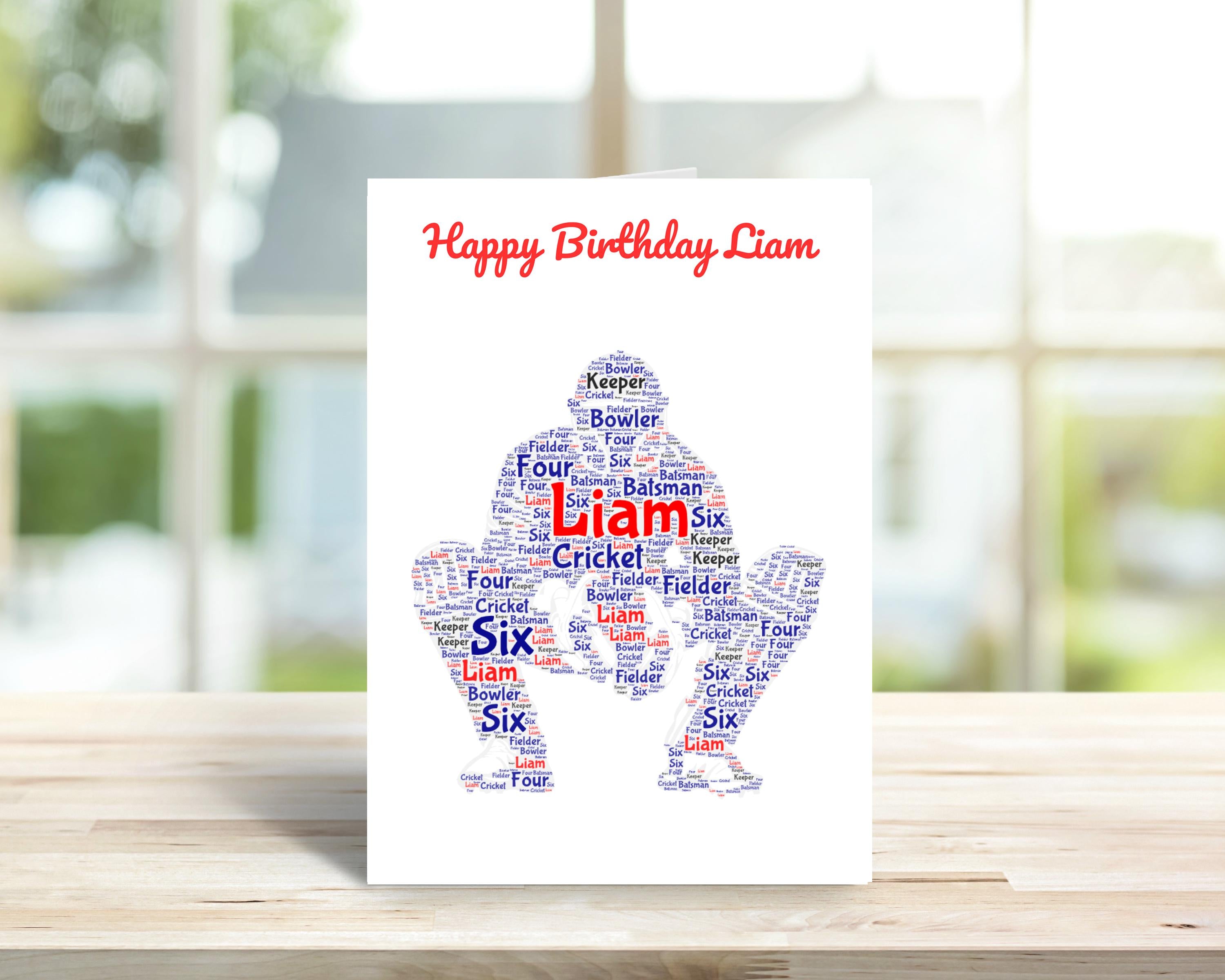 Personalised Cricket birthday card, wicket keeper version | Home Gift | cricket Cards | Personalised Family Gift | Cricket