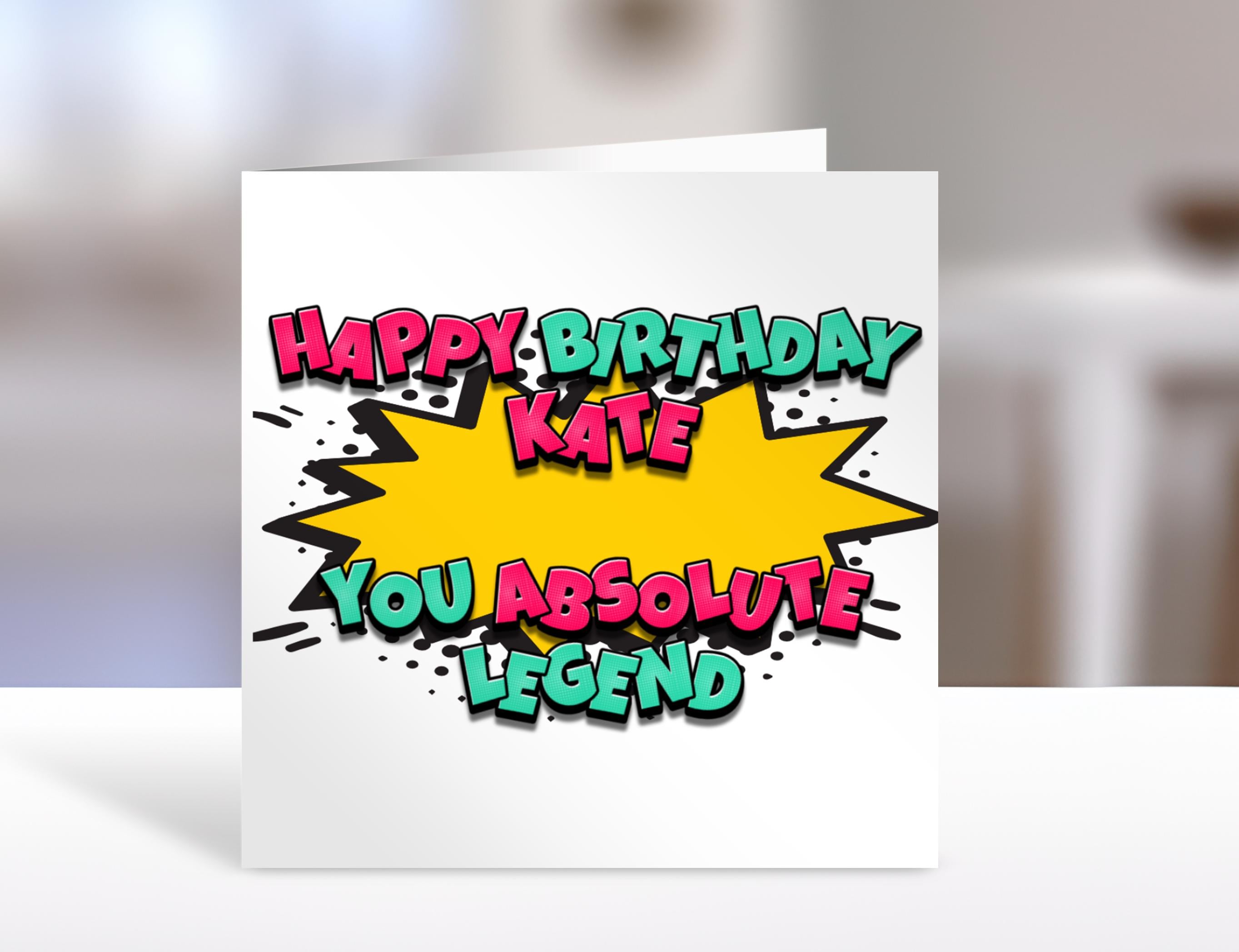 Personalised birthday card, legend | Home Gift | greeting Cards | Personalised Family Gift | humorous cards