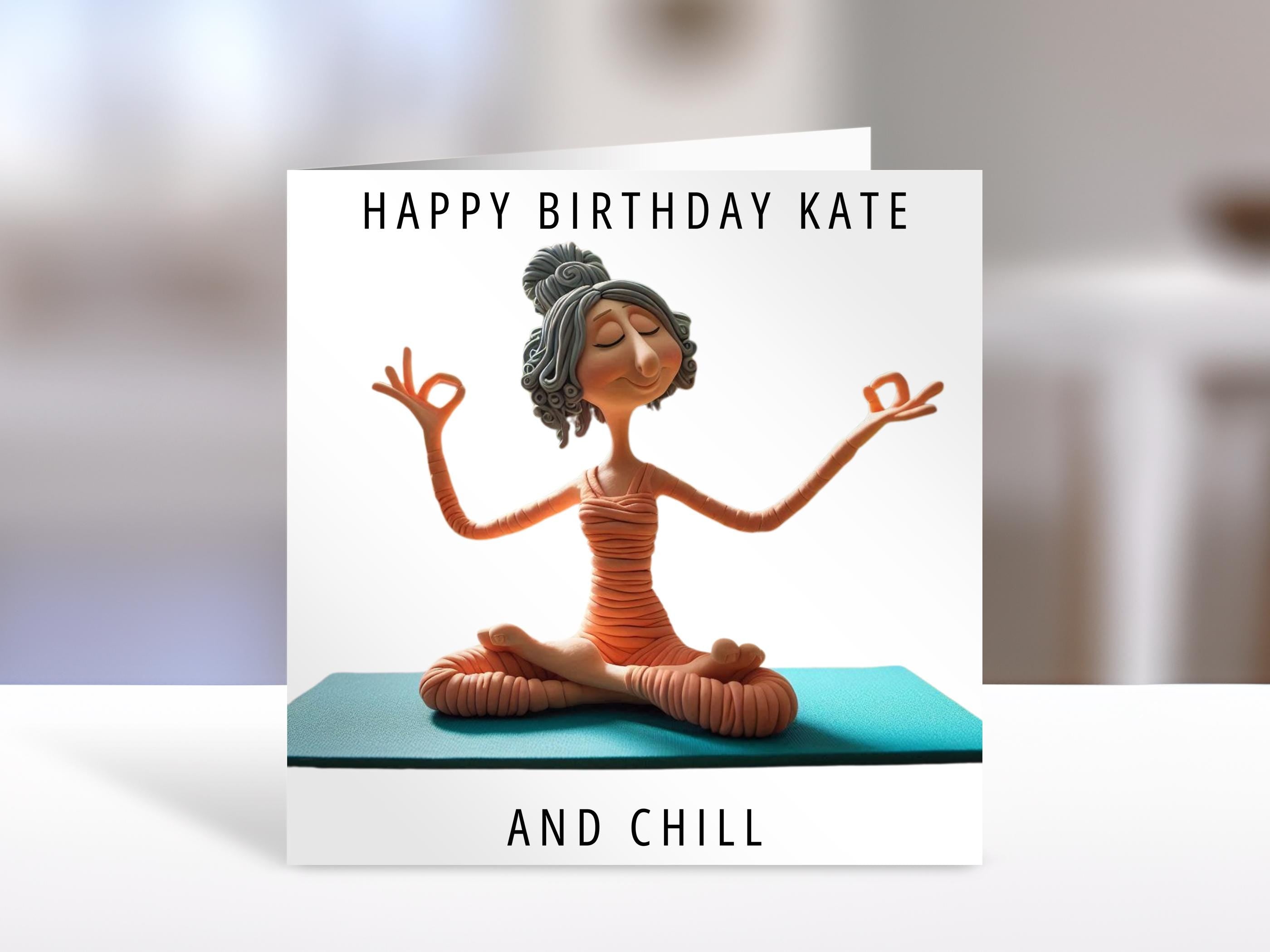 Birthday Card - Yoga | Cute Greeting Cards | Birthday Gift Idea for friends, personalised, humourous card