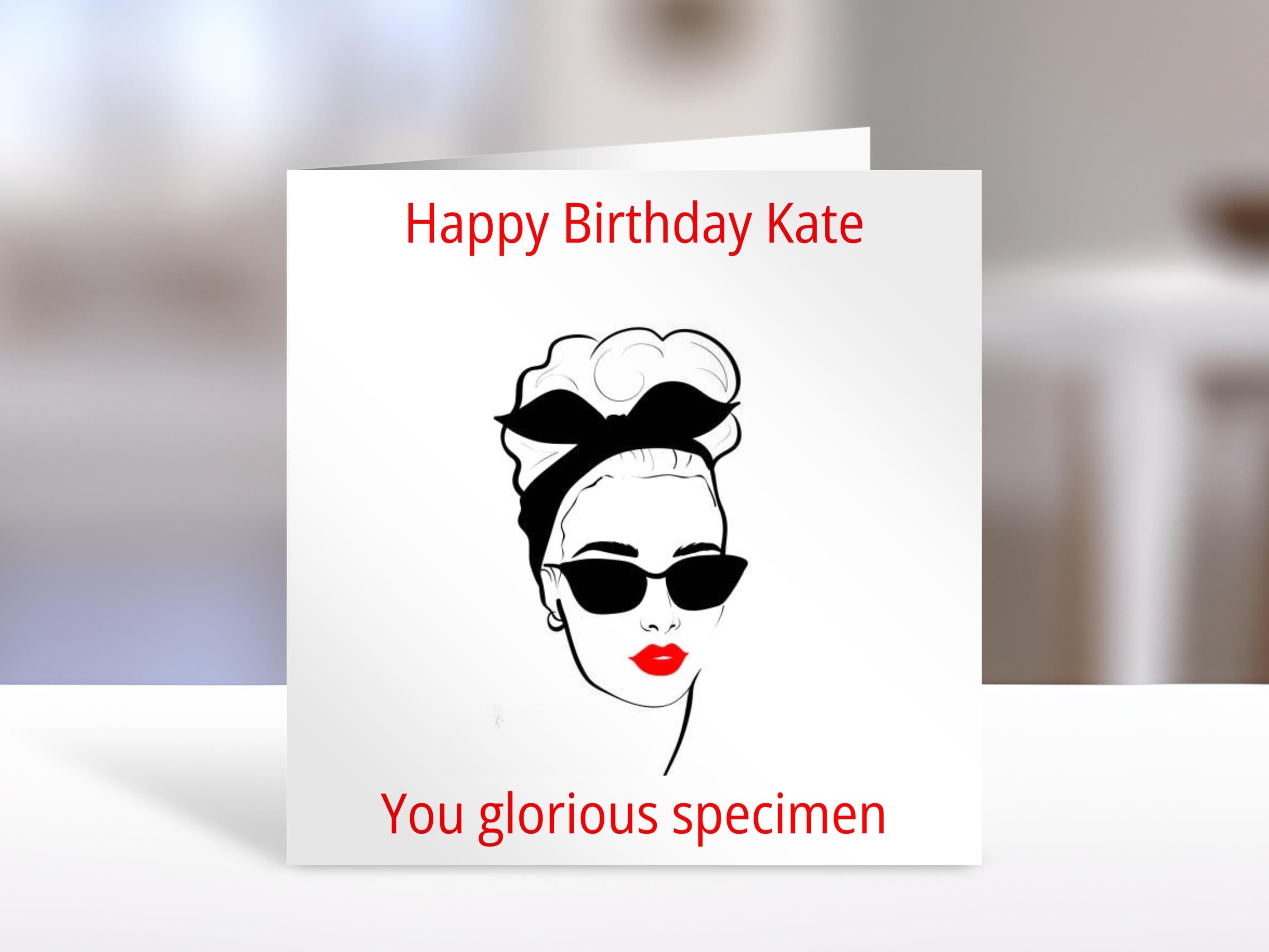 Friend Personalised birthday card, glorious specimen design | greeting Cards | birthday card for friend, sister, niece, nephew, bestie.