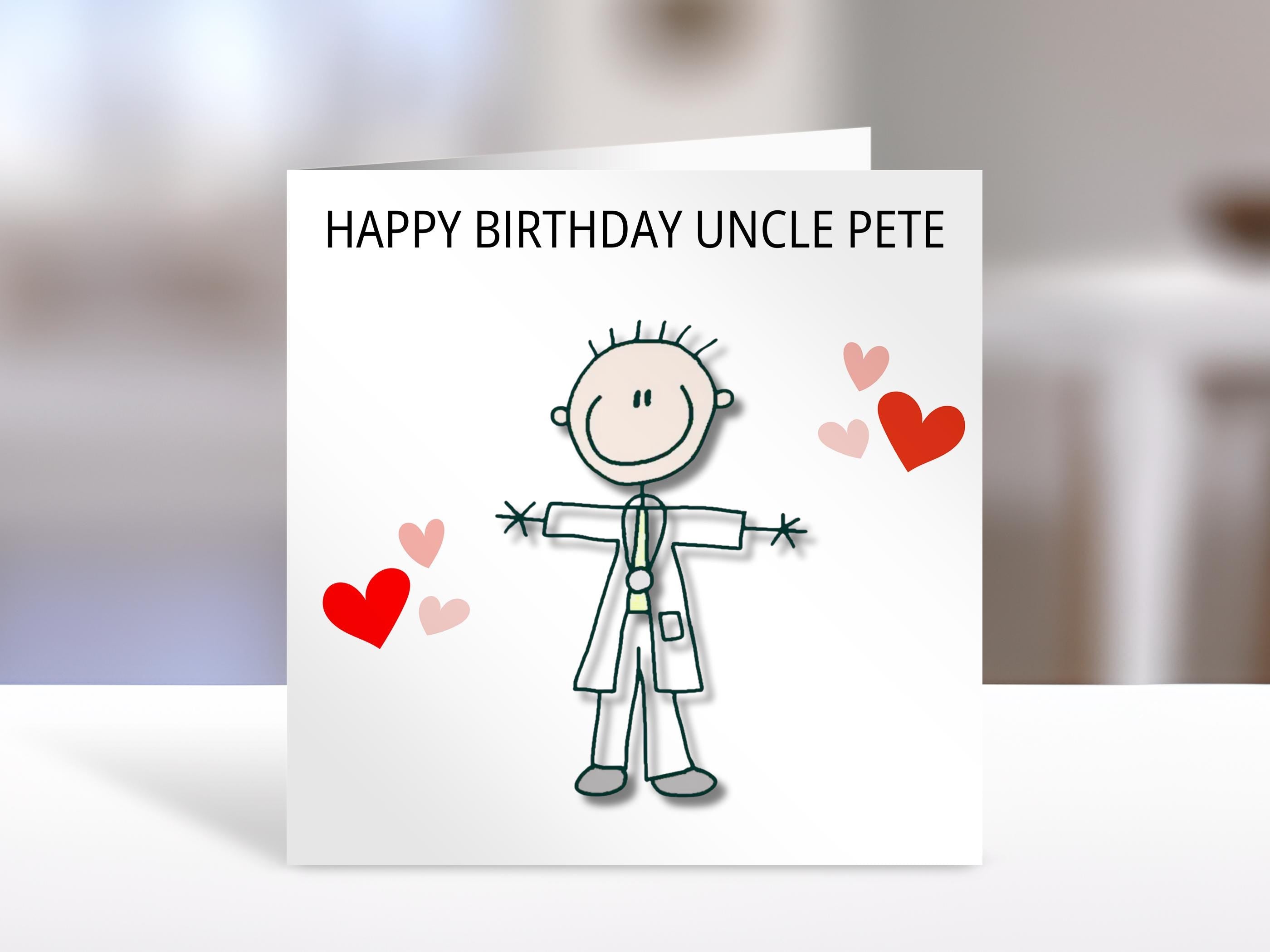 Doctor Birthday Card, uncle or family/friend birthday, Personalised Greeting Card | Gift for friend, brother, uncle, doctor