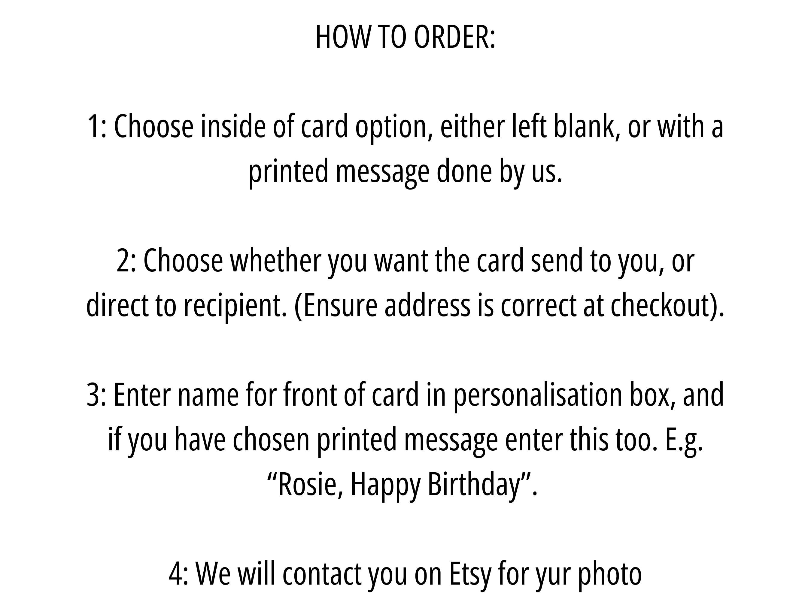 Birthday Card - custom photo on the card, cake version | Cute Greeting Cards | Birthday Gift for friends, personalised, humourous card