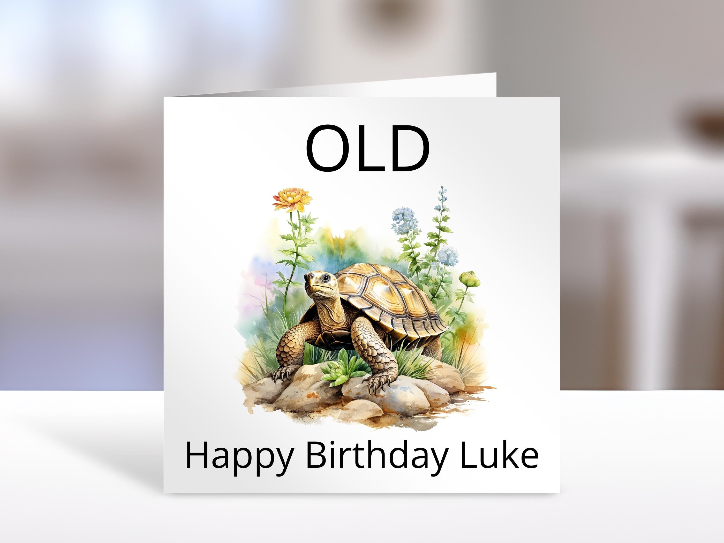 Birthday card , personalised old card