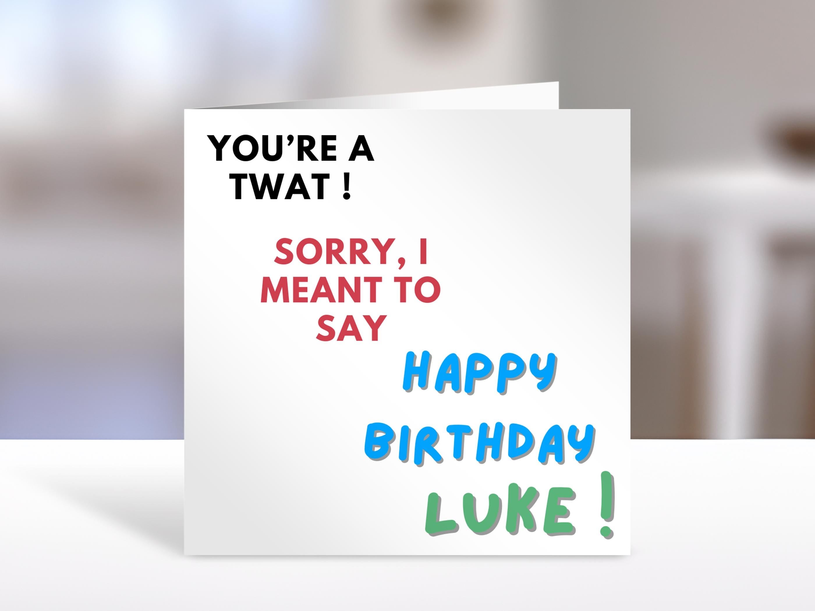 Birthday Card -oops