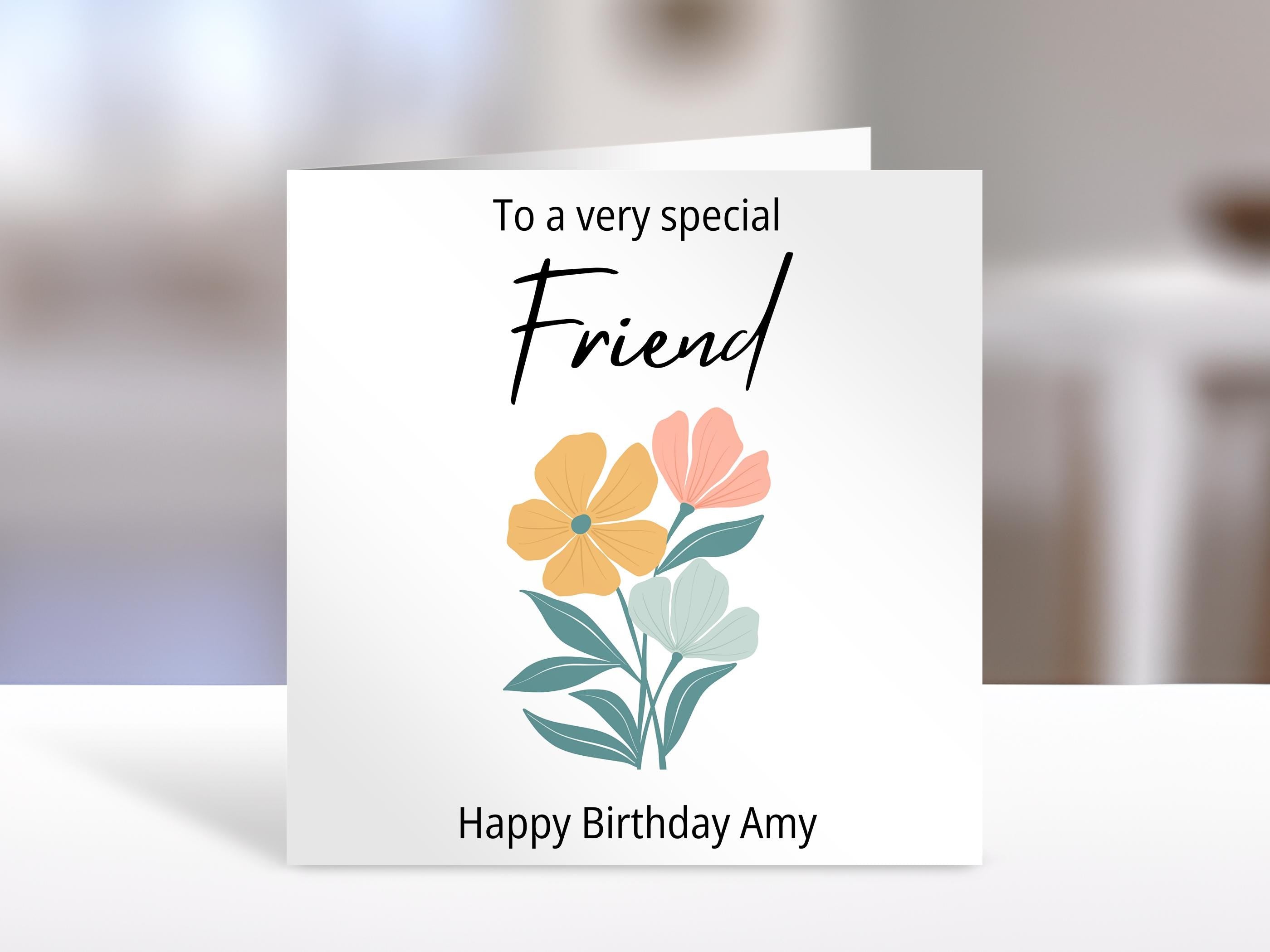 Friend Personalised birthday card, wine glass design | greeting Cards | birthday card for friend, sister, niece, nephew, bestie.