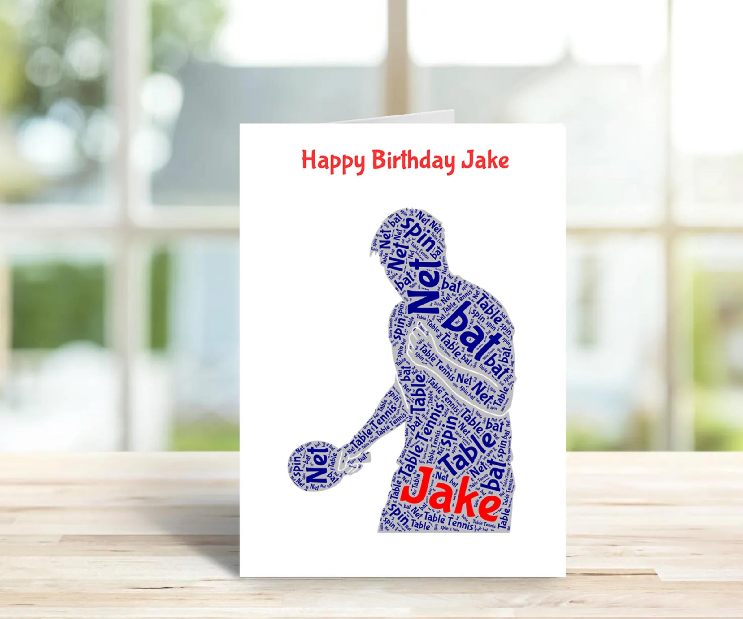 Table Tennis Birthday Card