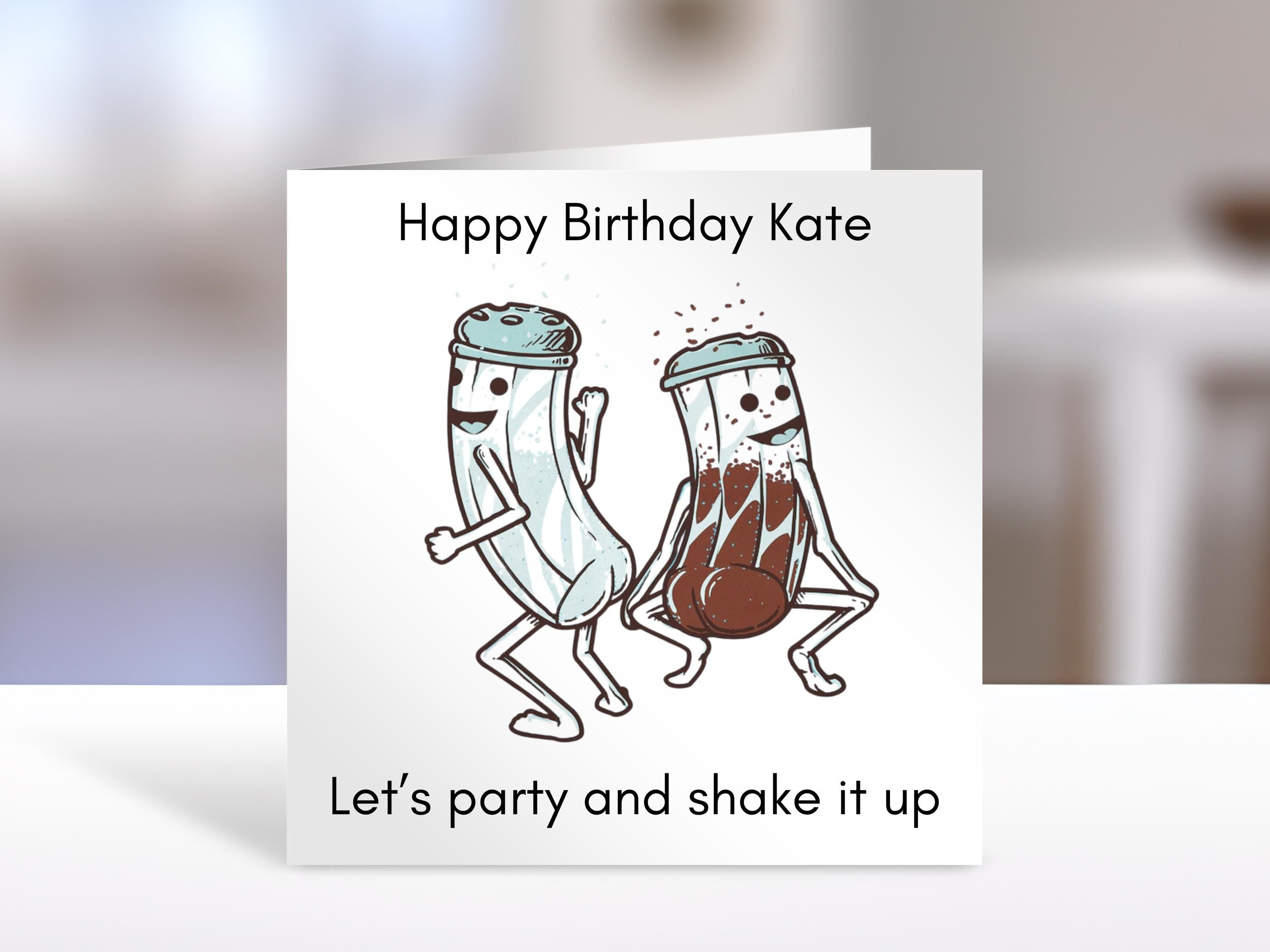 Personalised birthday card, Party and shake it up | greeting Cards | birthday card for friend, sister, niece, nephew, bestie or family