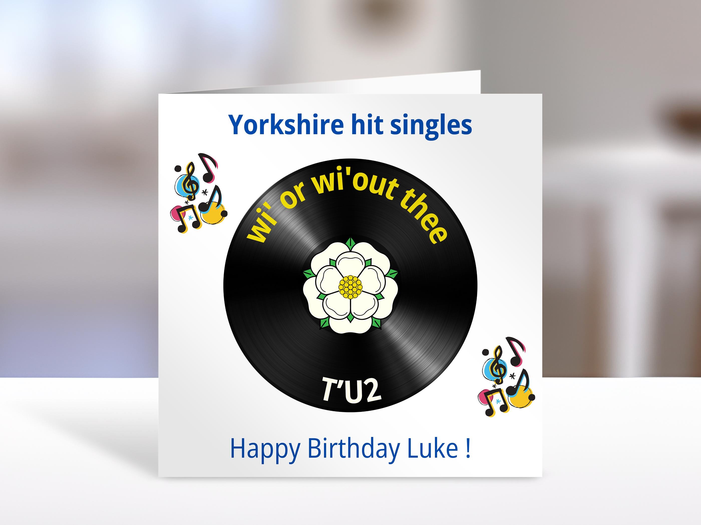 Yorkshire Lingo Birthday Card Retro 80s Hits, Unique Nostalgic Gift for Friends