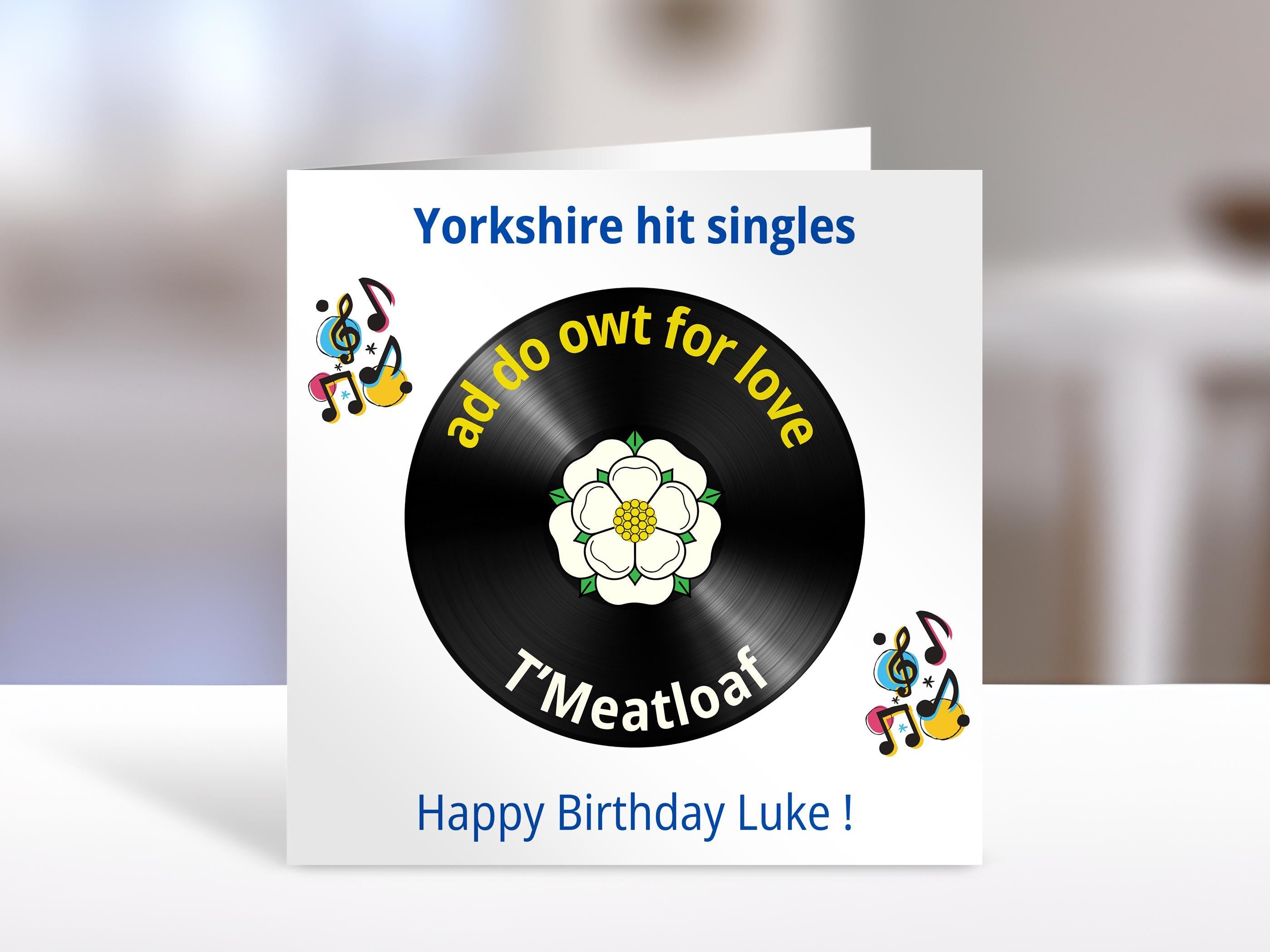 Yorkshire Lingo Birthday Card Retro 80s Hits, Unique Nostalgic Gift for Friends