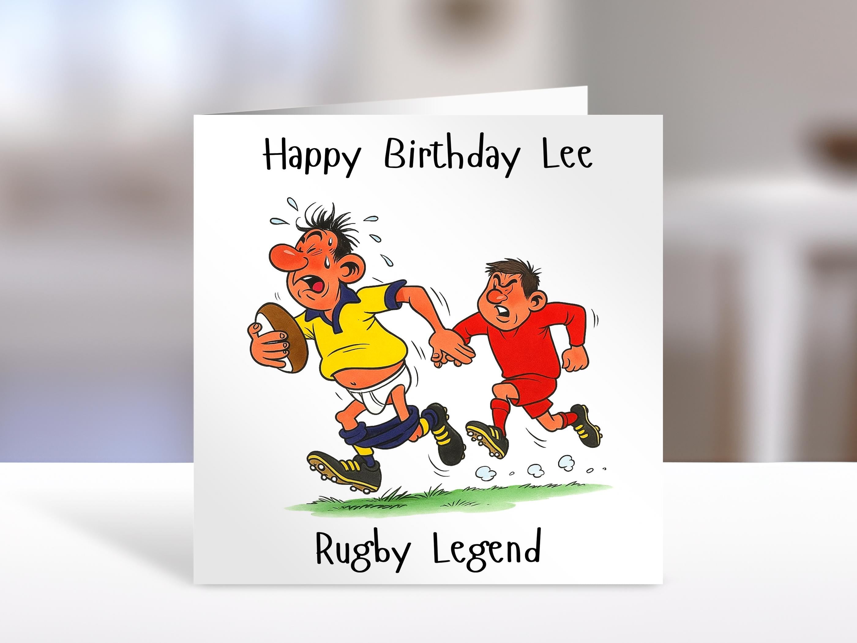 Personalised Rugby birthday card, legend | Home Gift | rugby Cards | Personalised Family Gift | Family Illustration |
