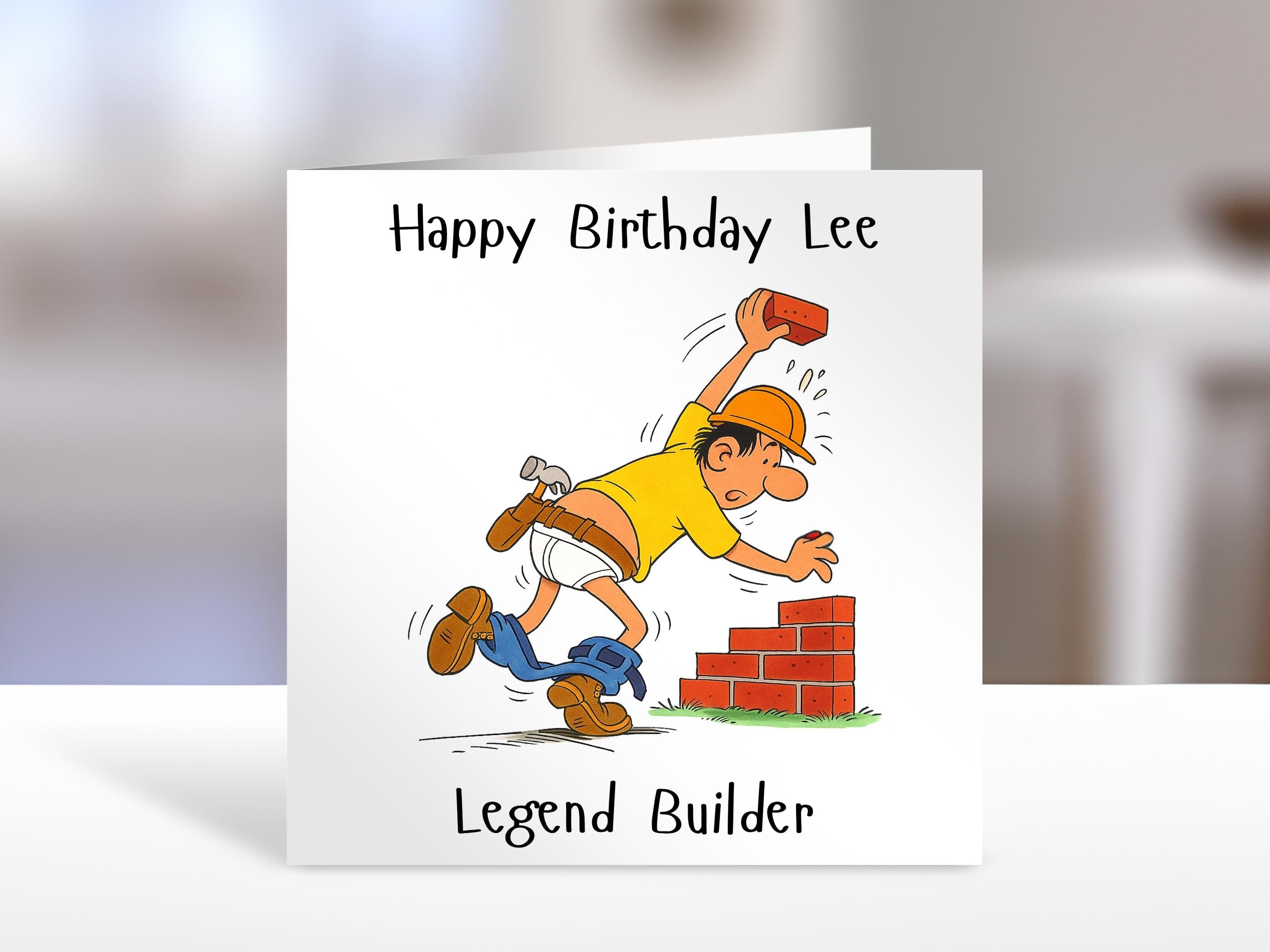 Personalised builder birthday card, legend | Home Gift | builder Cards | Personalised Family Gift | humorous card