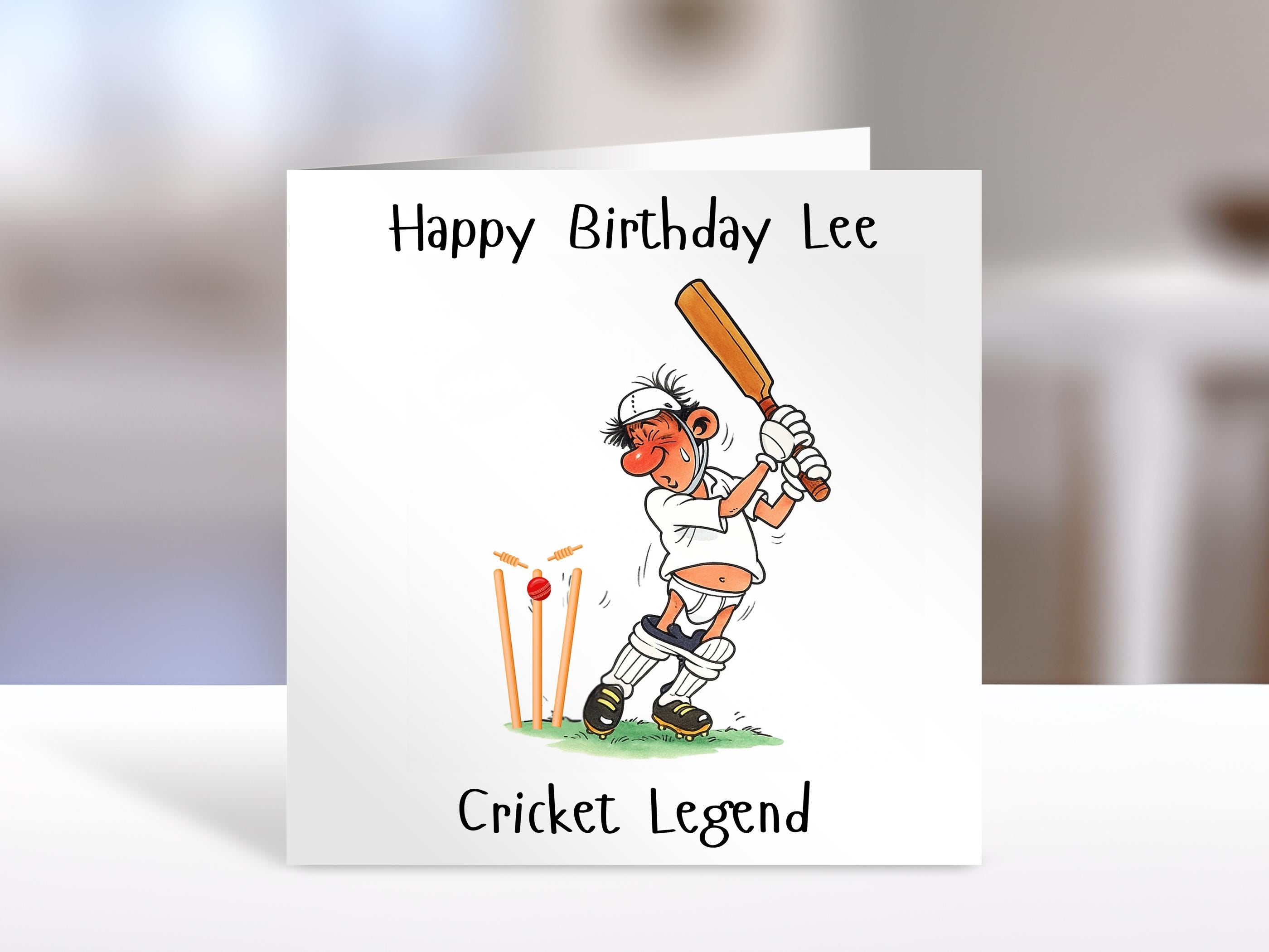 Birthday Card -cricket legend, Humorous Custom Gift for Family, Funny cricket Cards for Men & Women