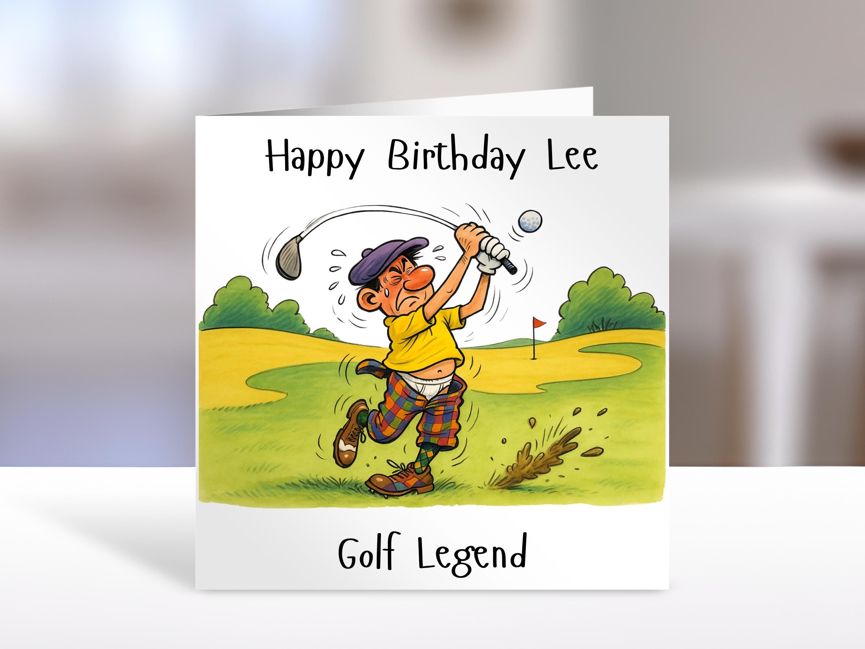 Custom Birthday Card - golf legend, Humorous Custom Gift for Family, Funny golf Cards for Men & Women