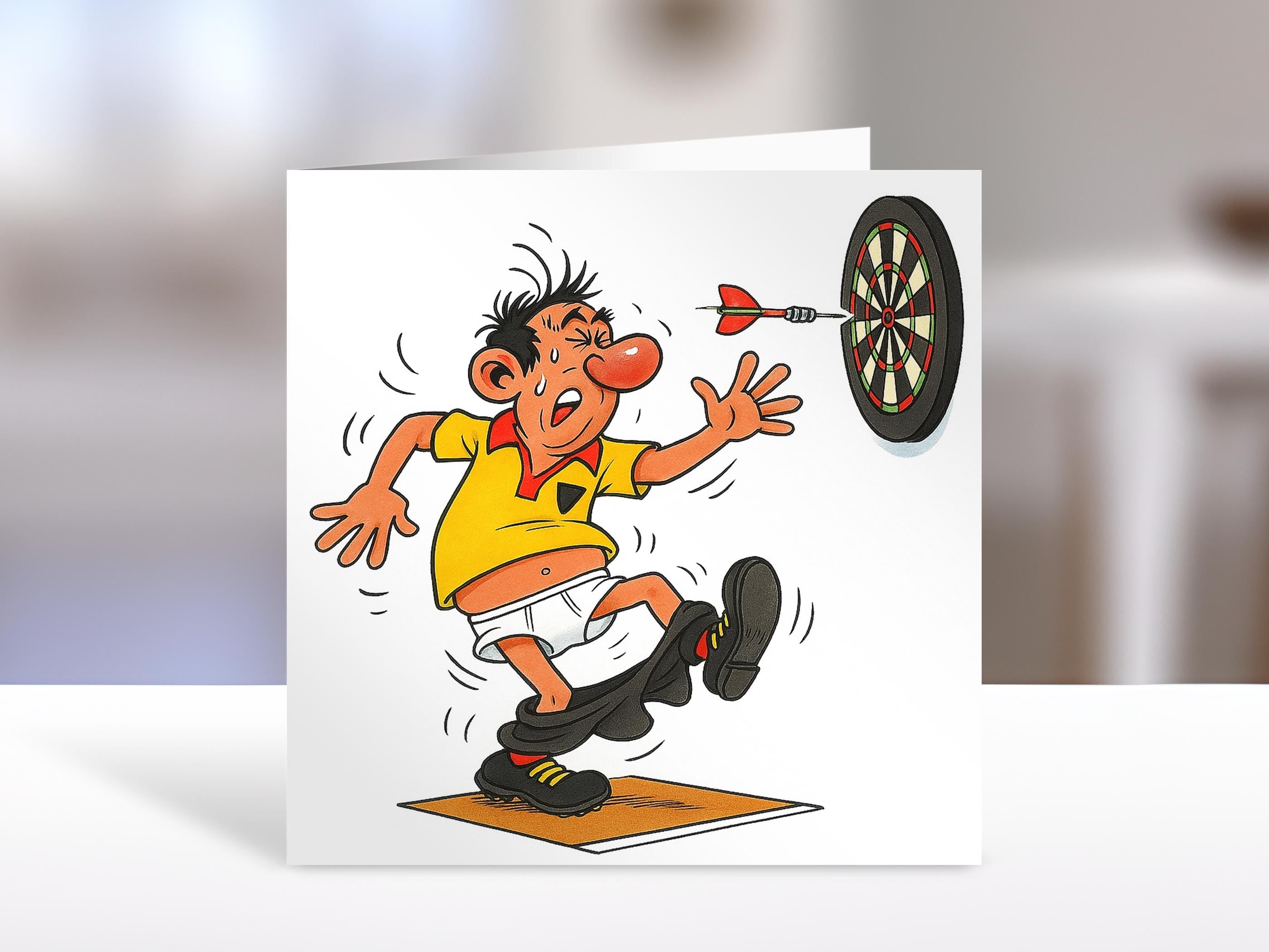 Personalised darts birthday card, legend | Home Gift | darts Cards | Personalised Family Gift | Family Illustration |