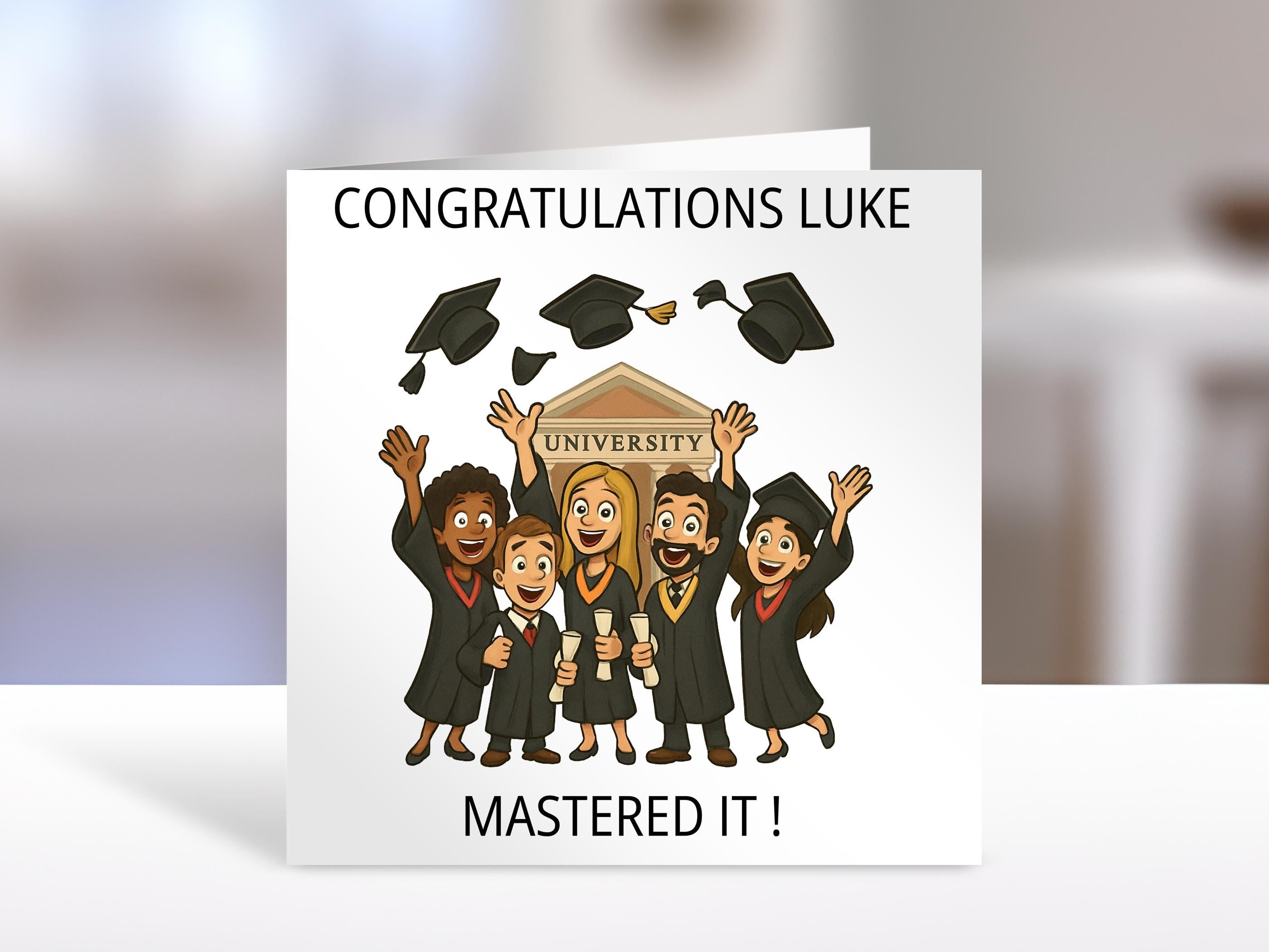 Congratulations on your degree Card, University Student Award Card, Celebrate Academic Success, Graduation Gift, personalised