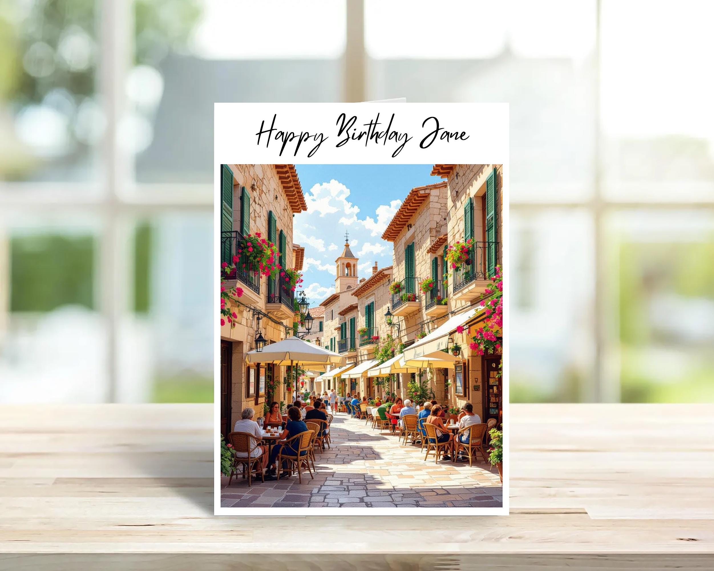 Majorca Birthday Card -Traditional | Cute Greeting Cards | Birthday Gift Idea for friends, town and city cards, Balearic Islands