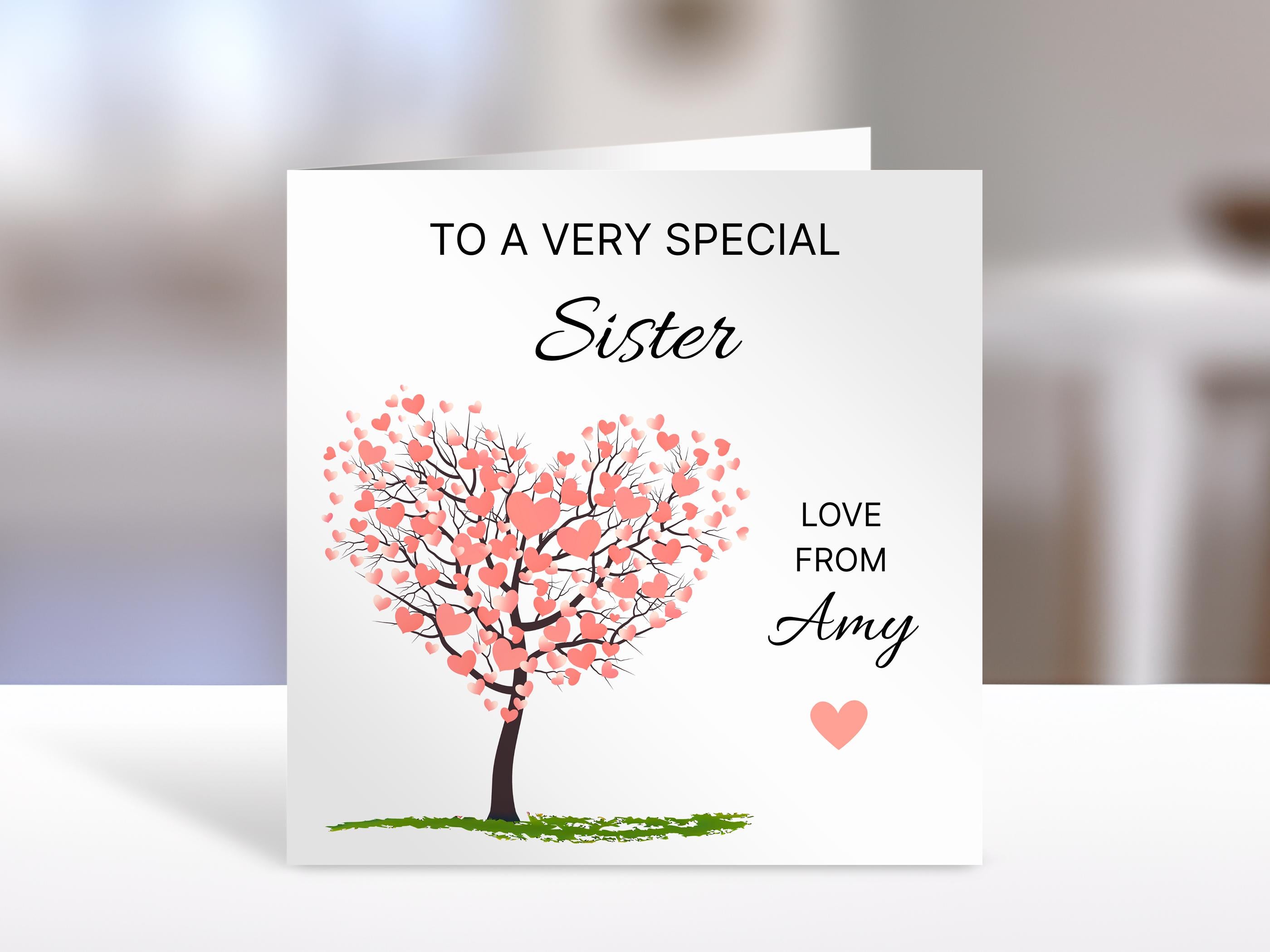 Personalised Sister Birthday card | humorous greeting Cards | card for family, sister