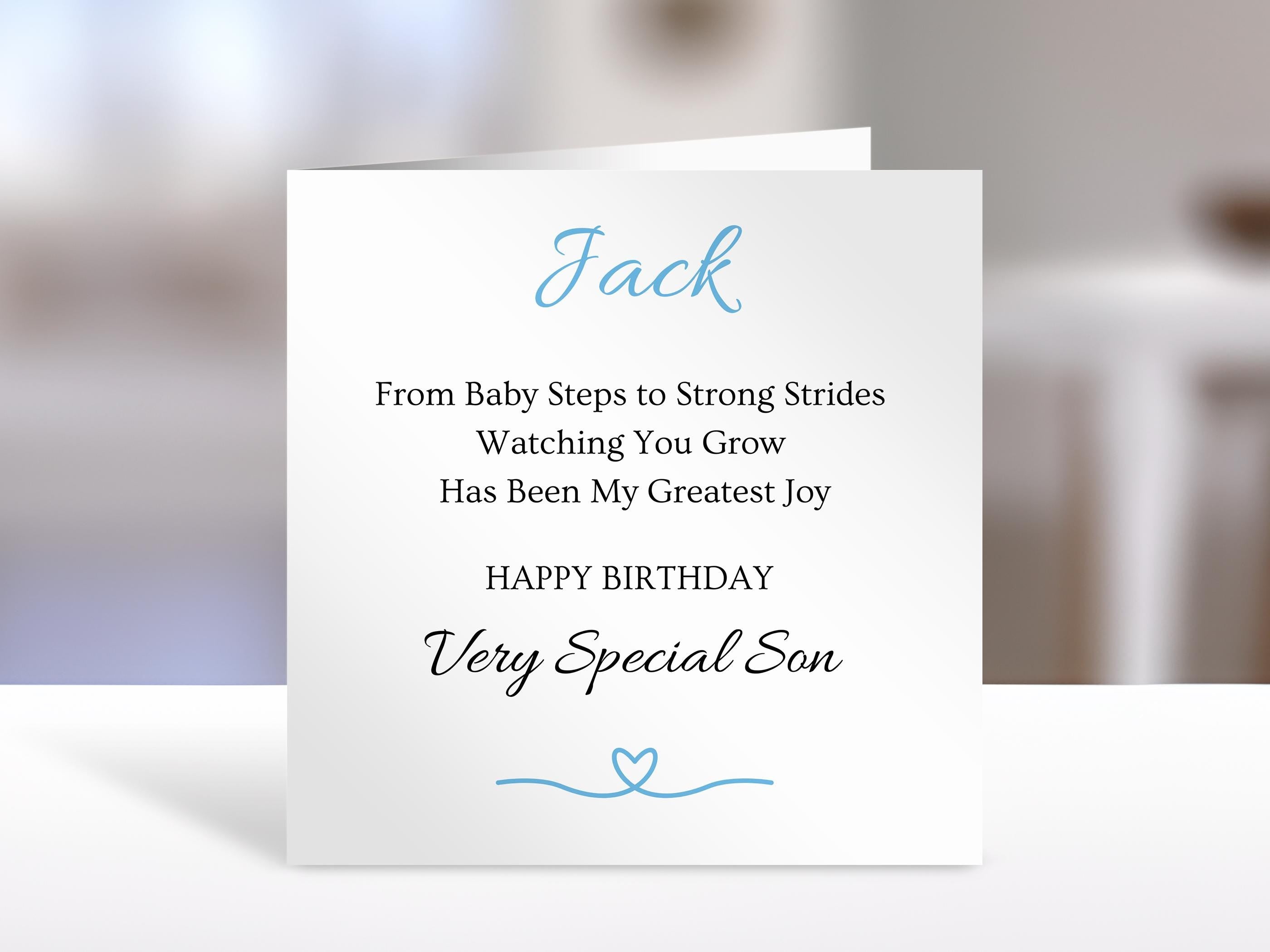 Personalised Son Birthday card, love | greeting Cards | card for son, family