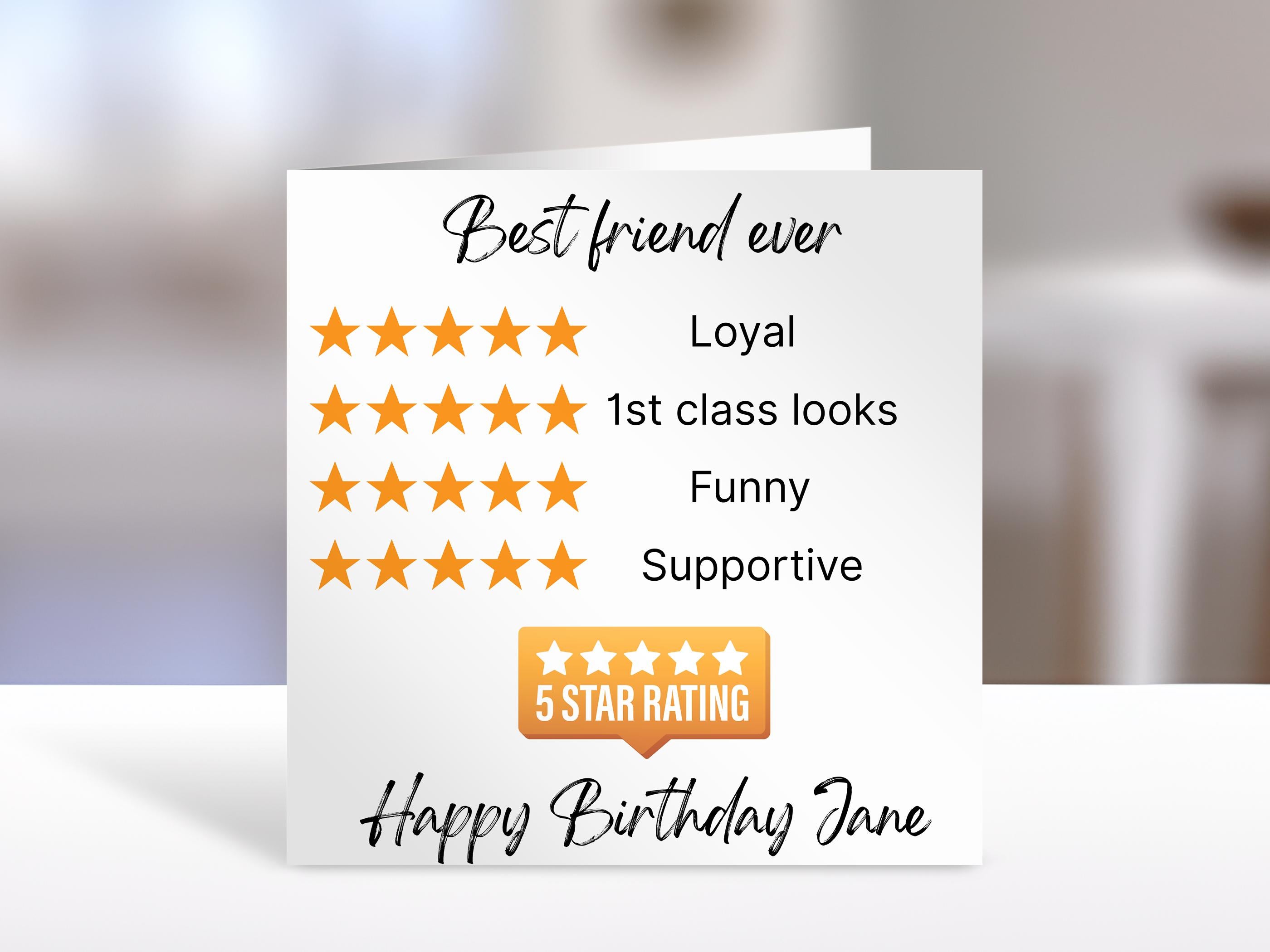 Personalised friend Birthday card | humorous greeting Cards | card for friends, bestie, partner, family