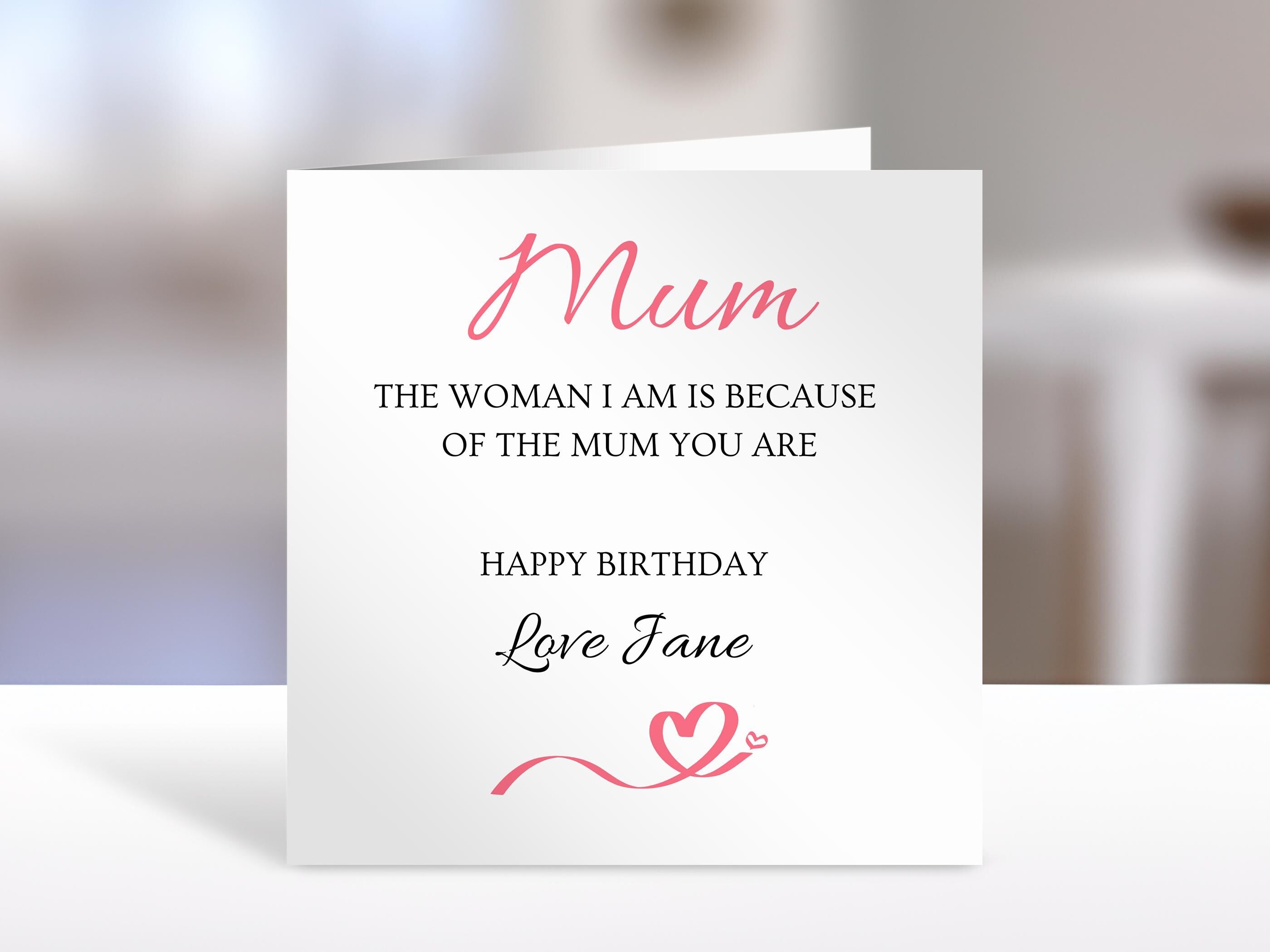 Personalised mother Birthday card, woman i am | greeting Cards | card for mum from daughter