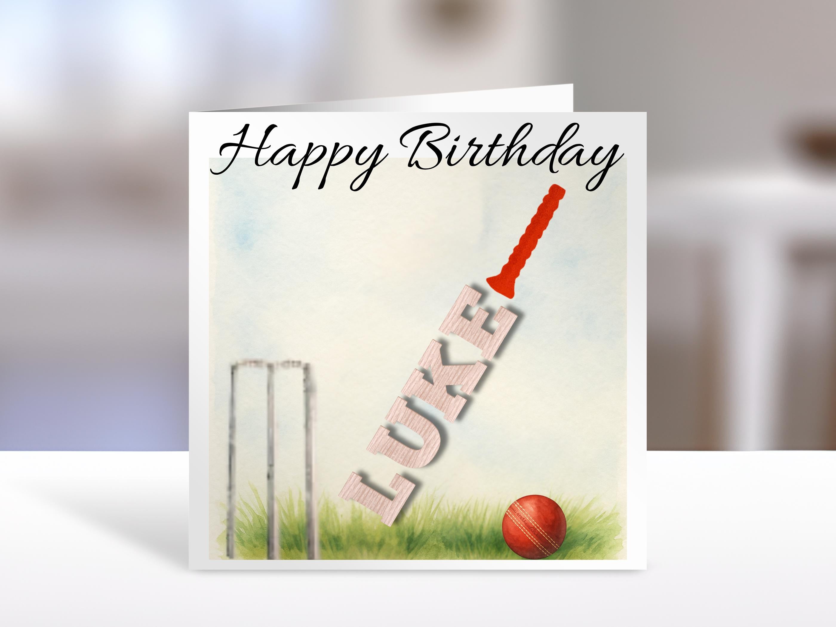Cricket Birthday Card, Custom Gift for Family, cricket Cards for Men & Women